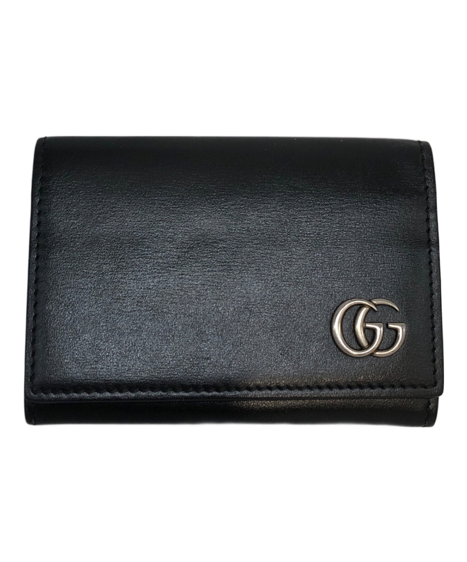 「美品」GUCCI ブラックレザーケース 中古・古着通販】GUCCI (グッチ) カードケース ブラック｜ブランド