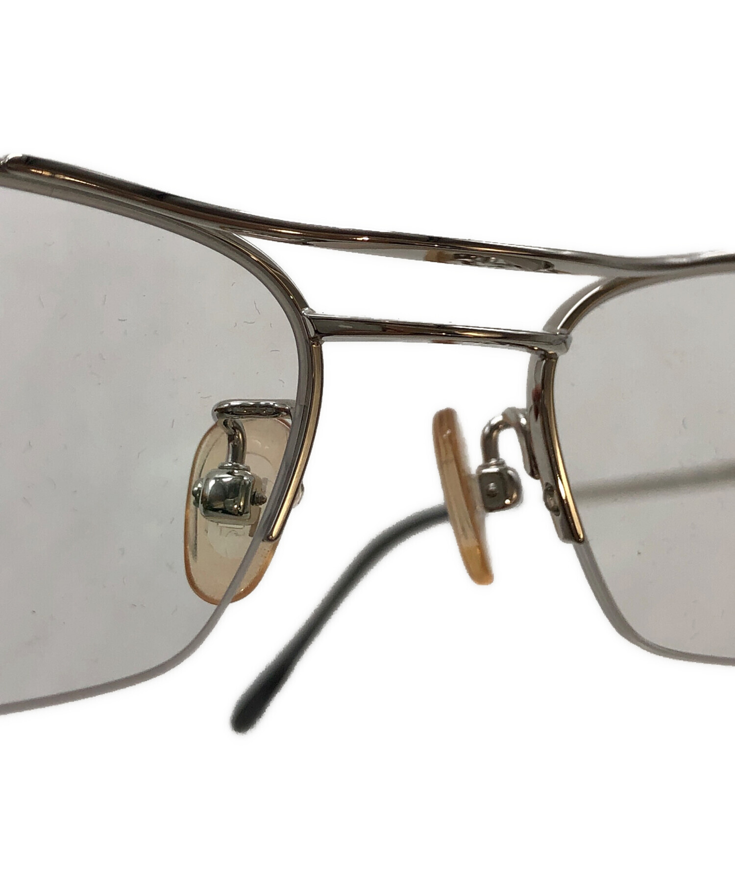 定価7.7万/形状記憶チタン製トムフォードめがねメガネ眼鏡サングラス銀シルバー 中古・古着通販】TOM FORD (トムフォード) 眼鏡 シルバー サイズ:SIZE