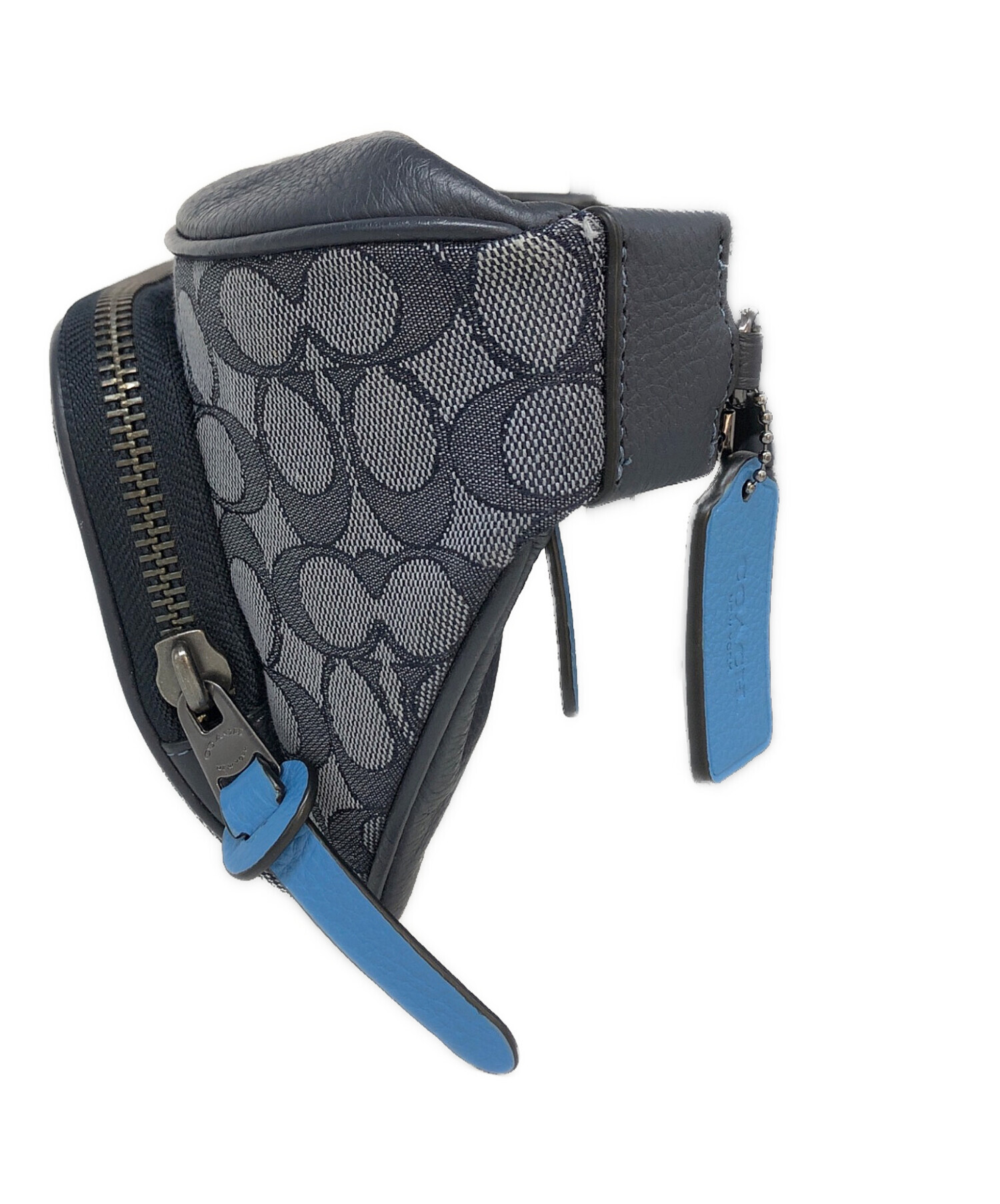 中古・古着通販】COACH (コーチ) トンプソン ベルトバッグ ブルー