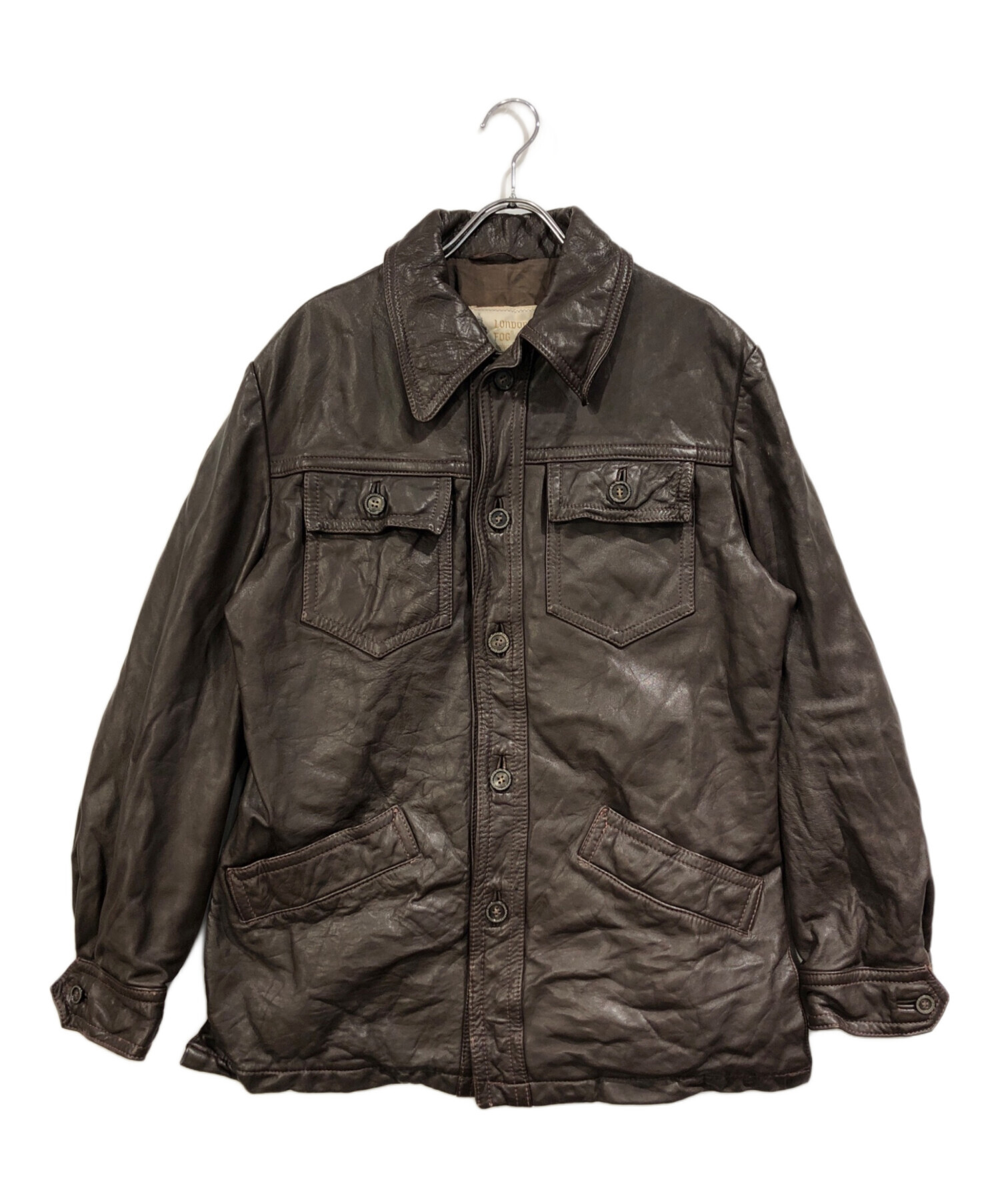 London fog レザージャケット 中古・古着通販】LONDON FOG (ロンドンフォグ) レザージャケット