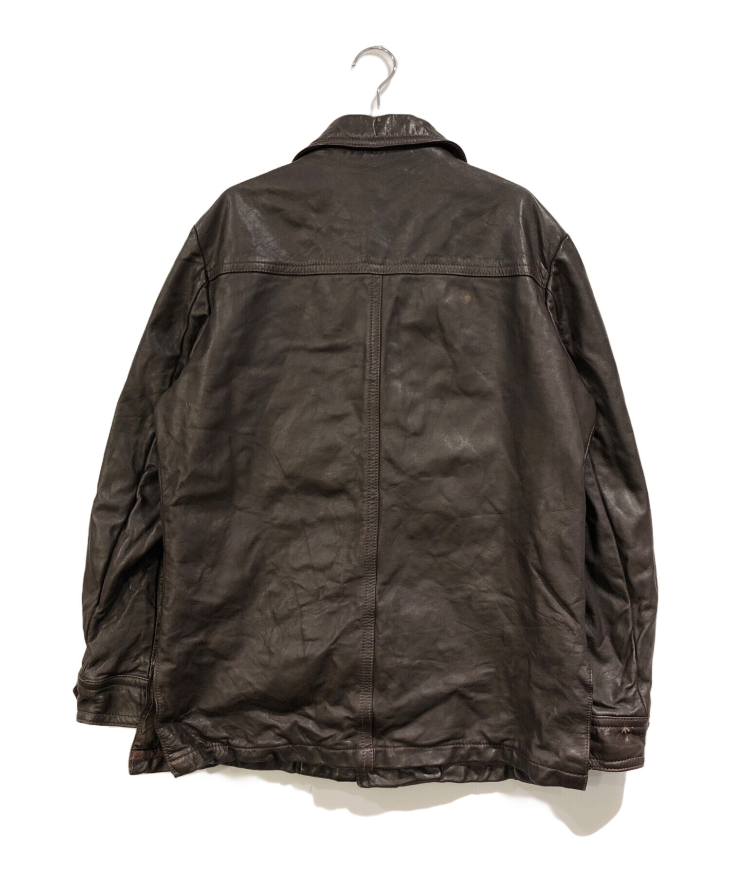 【美品】LONDON FOG ロンドンフォグ 短丈 レザーブルゾン カナダ製 黒 中古・古着通販】LONDON FOG (ロンドンフォグ) レザージャケット