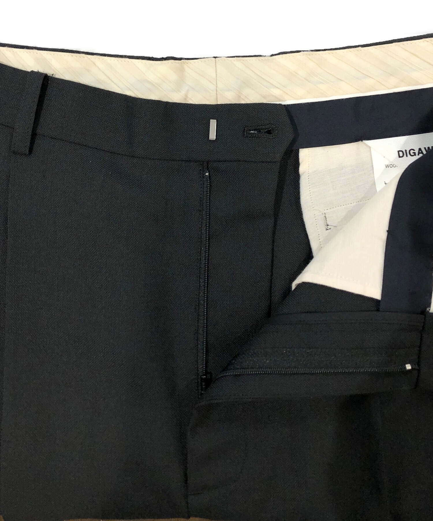 中古・古着通販】digawel (ディガウェル) ウールワイドパンツ グレー