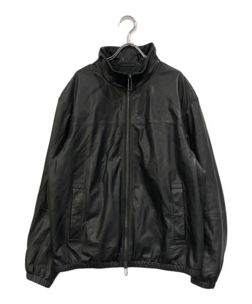 EMPORIO ARMANI ブラックレザージャケット 中古・古着通販】EMPORIO ARMANI (エンポリオ アルマーニ) シープ