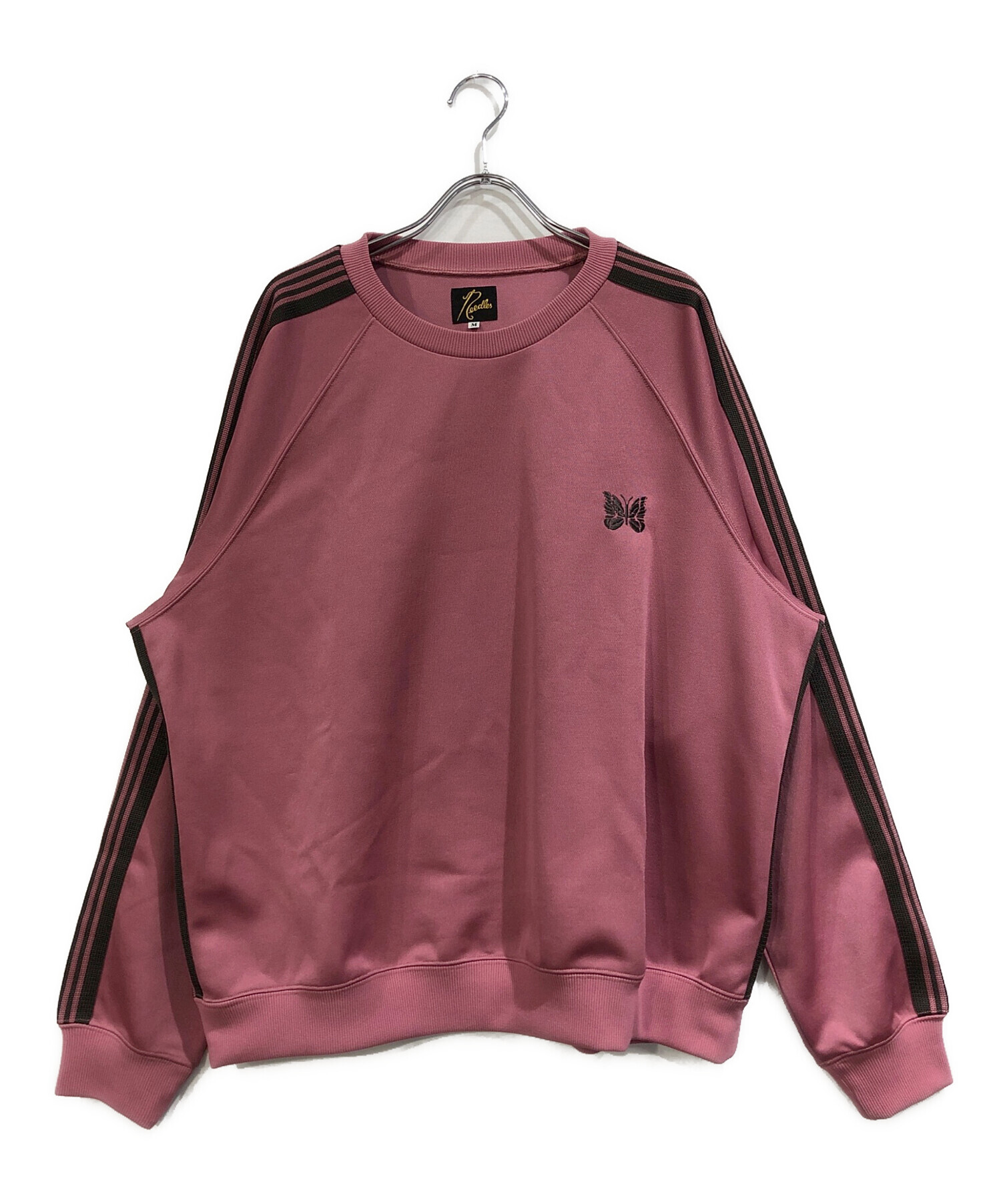 中古・古着通販】Needles (ニードルズ) Track Crew Neck Shirt ピンク