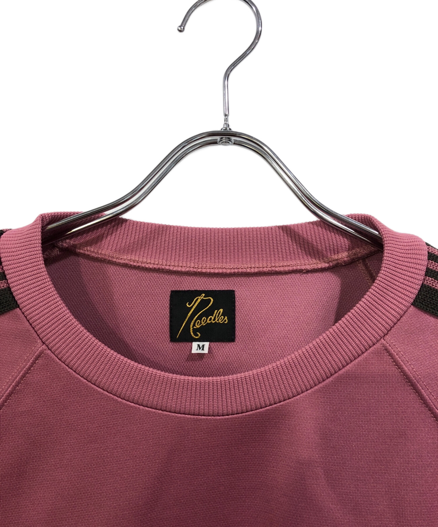 中古・古着通販】Needles (ニードルズ) Track Crew Neck Shirt ピンク