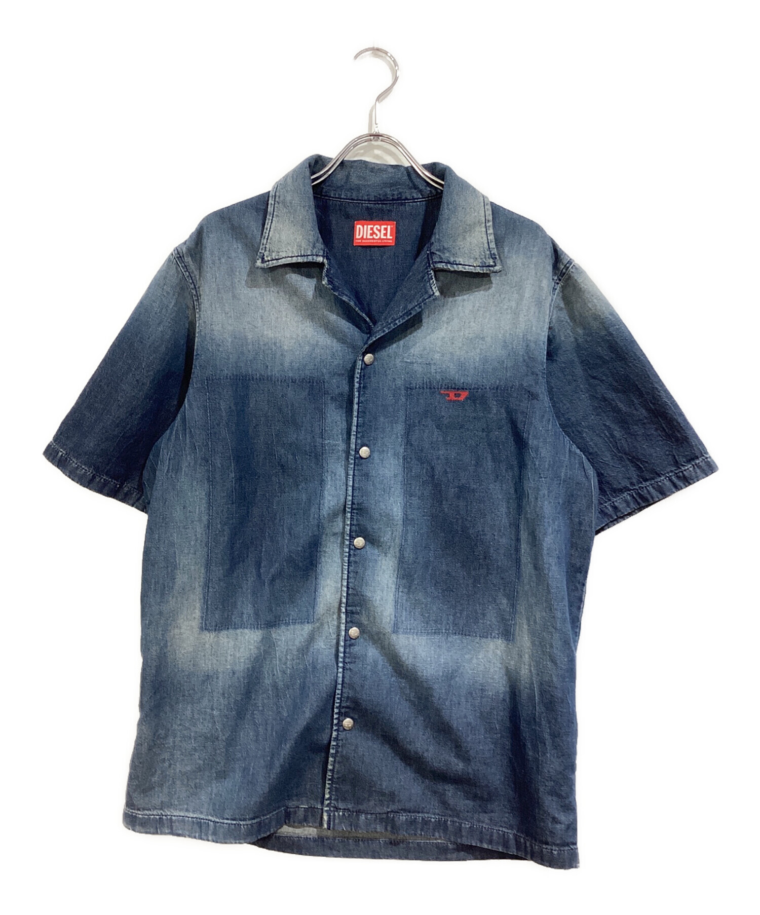 中古・古着通販】DIESEL (ディーゼル) デニムオープンカラーシャツ