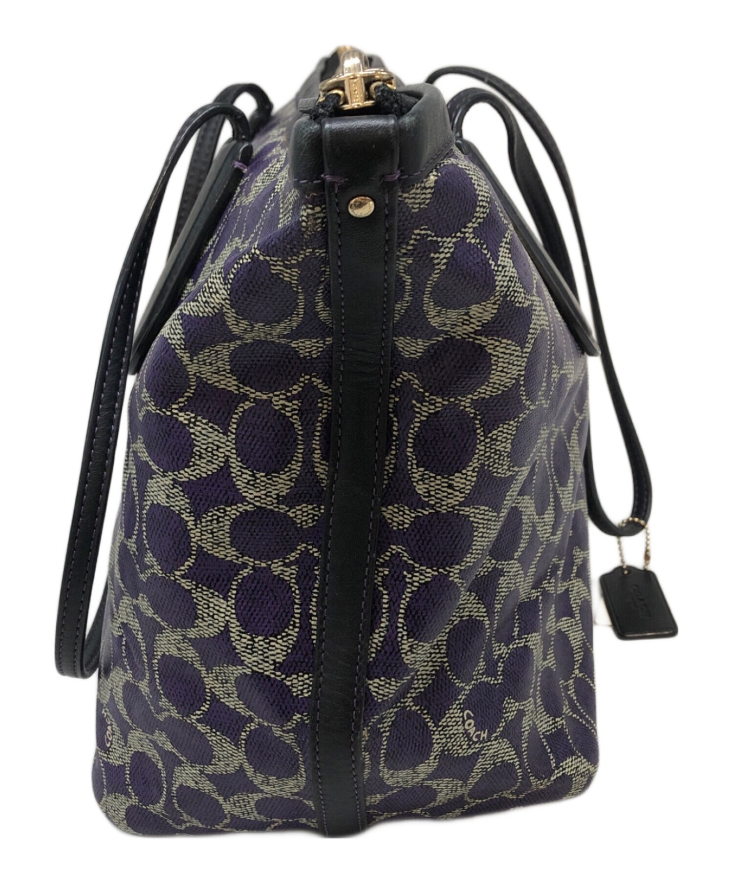 中古・古着通販】COACH (コーチ) ポーチ付きトートバッグ パープル 