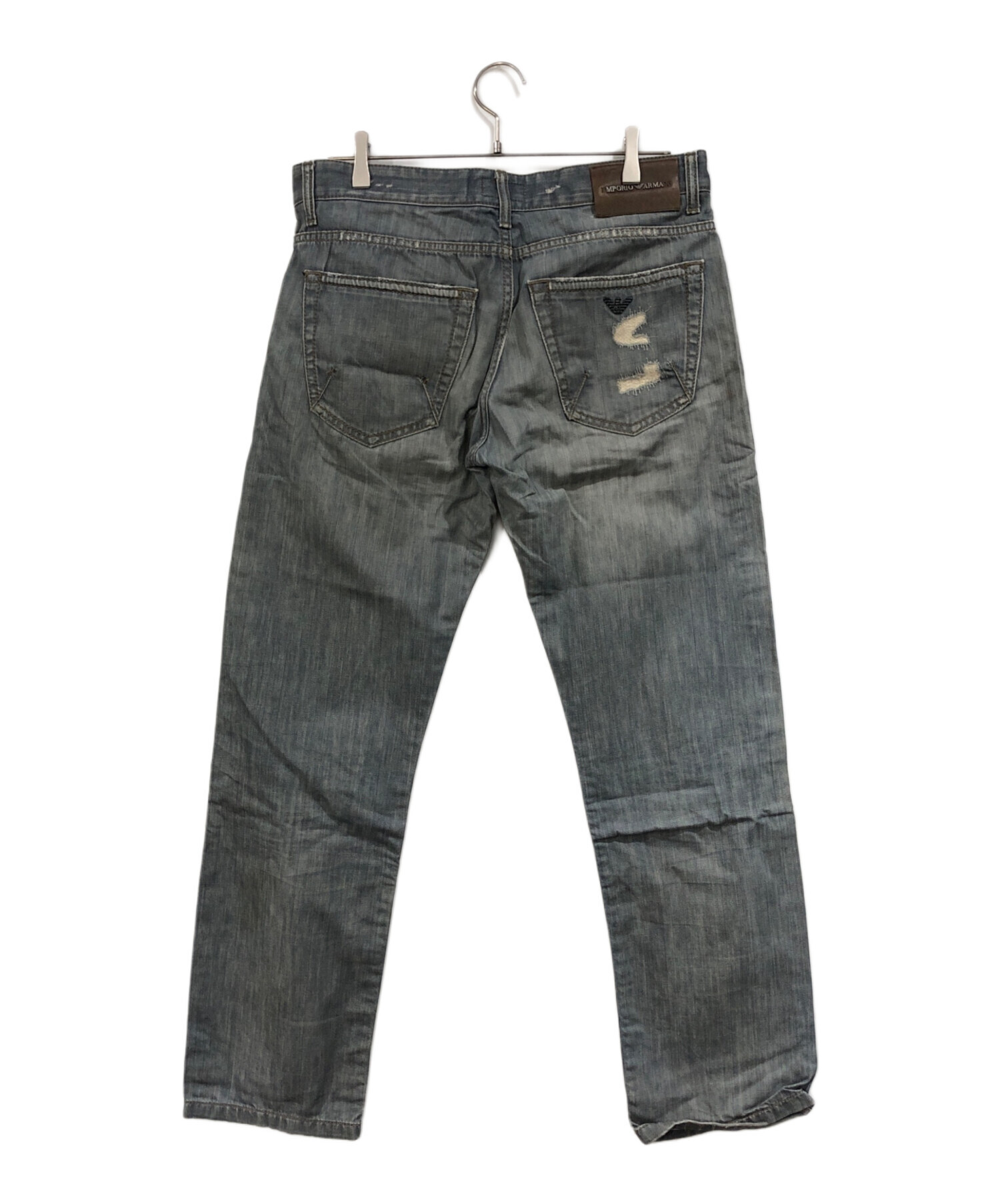 EMPORIO ARMANI ダメージデニムパンツ 中古・古着通販】EMPORIO ARMANI (エンポリオ アルマーニ) ダメージ