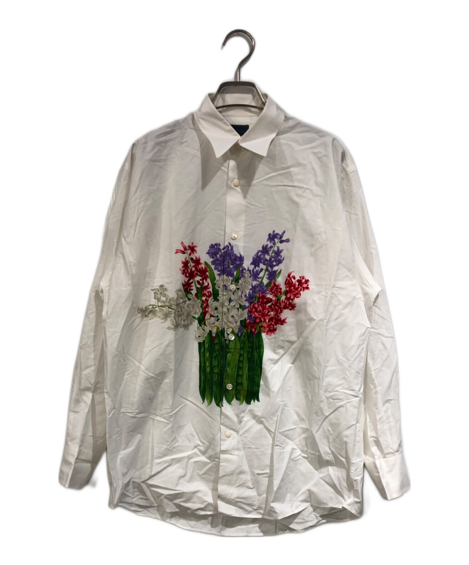 中古・古着通販】KENZO (ケンゾー) 花柄シャツ ホワイト サイズ:SIZE 2 