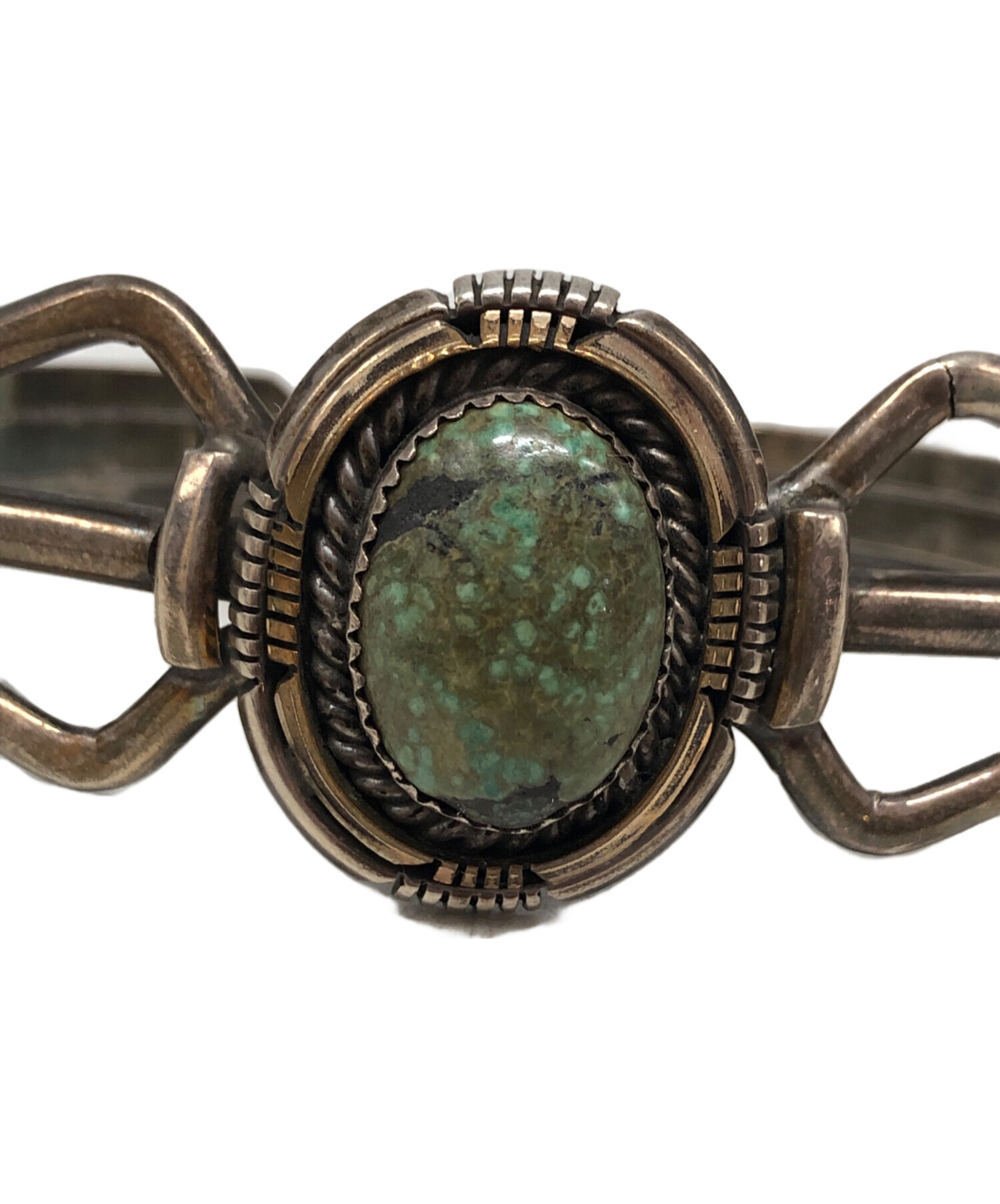 NAVAJO ナバホ RT ターコイズ1石 バングル 中古・古着通販】NAVAJO (ナバホ) ターコイズブレスレットバングル