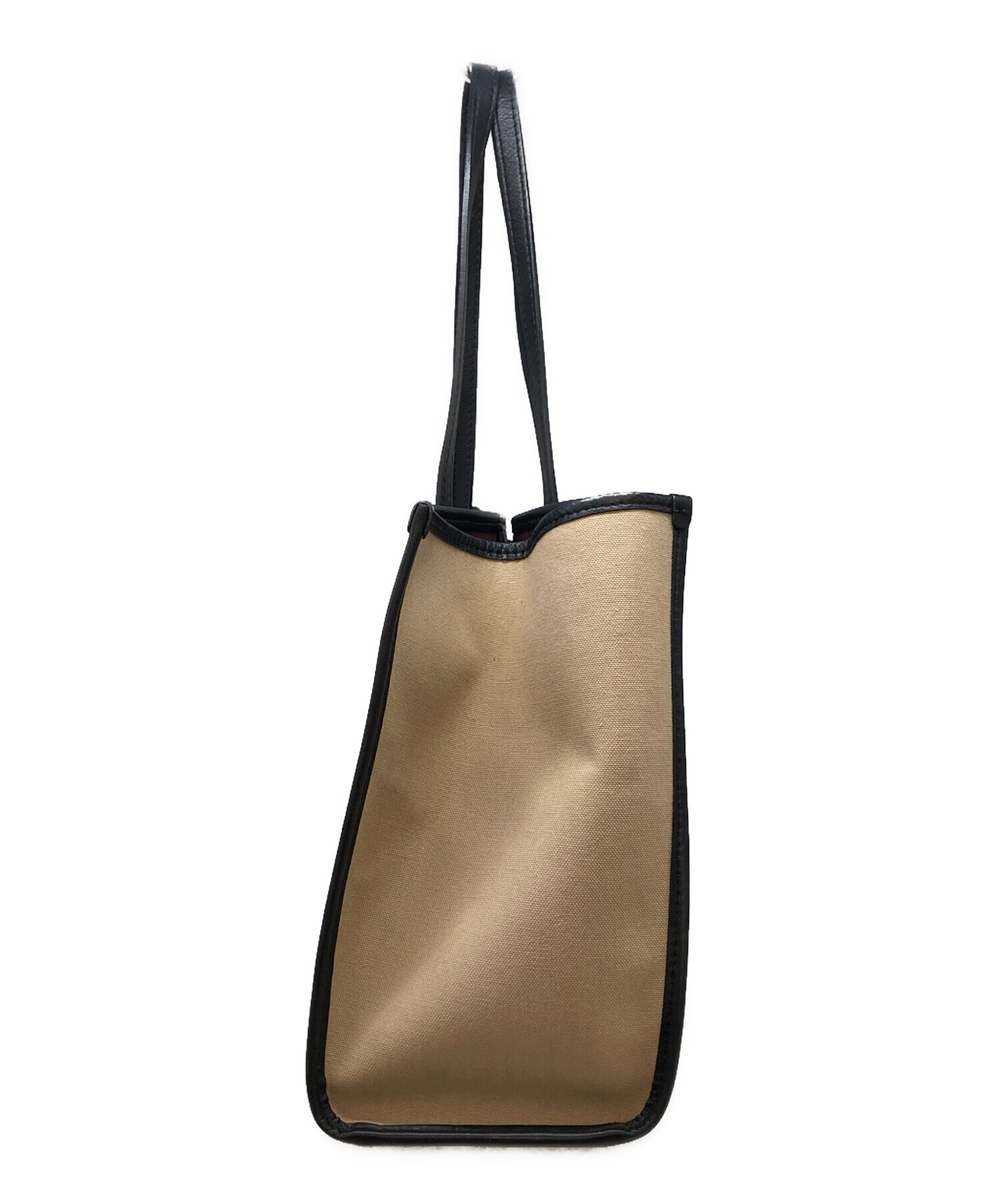SALE‼️GIANNI CHIARINI トートバッグ ベージュ/ブラック 中古・古着通販】GIANNI CHIARINI (ジャンニ キアリーニ) ミニポーチ付
