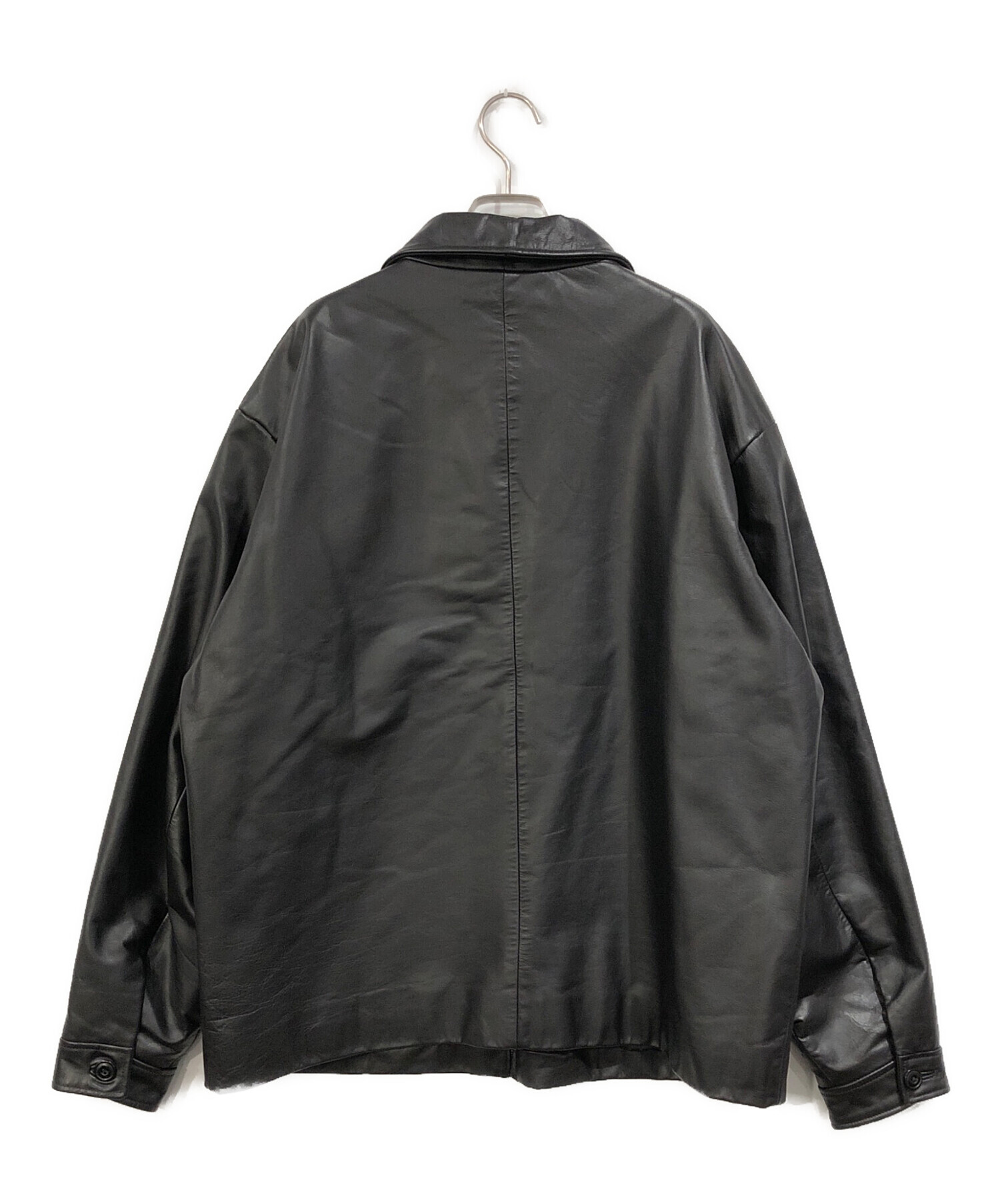 中古・古着通販】GAP (ギャップ) レザージャケット ブラック サイズ