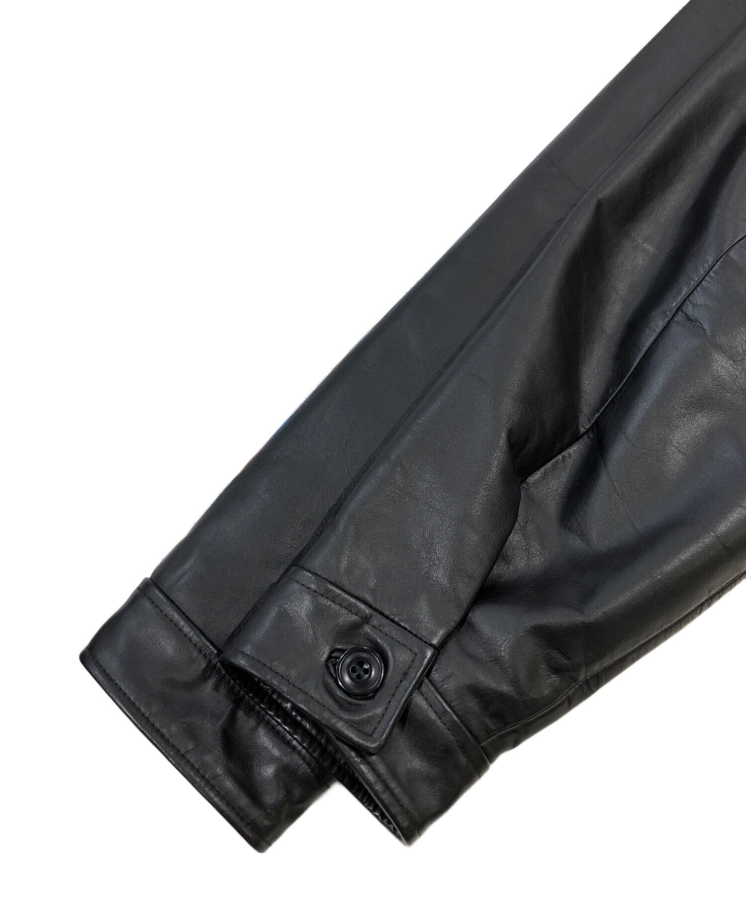 中古・古着通販】GAP (ギャップ) レザージャケット ブラック サイズ