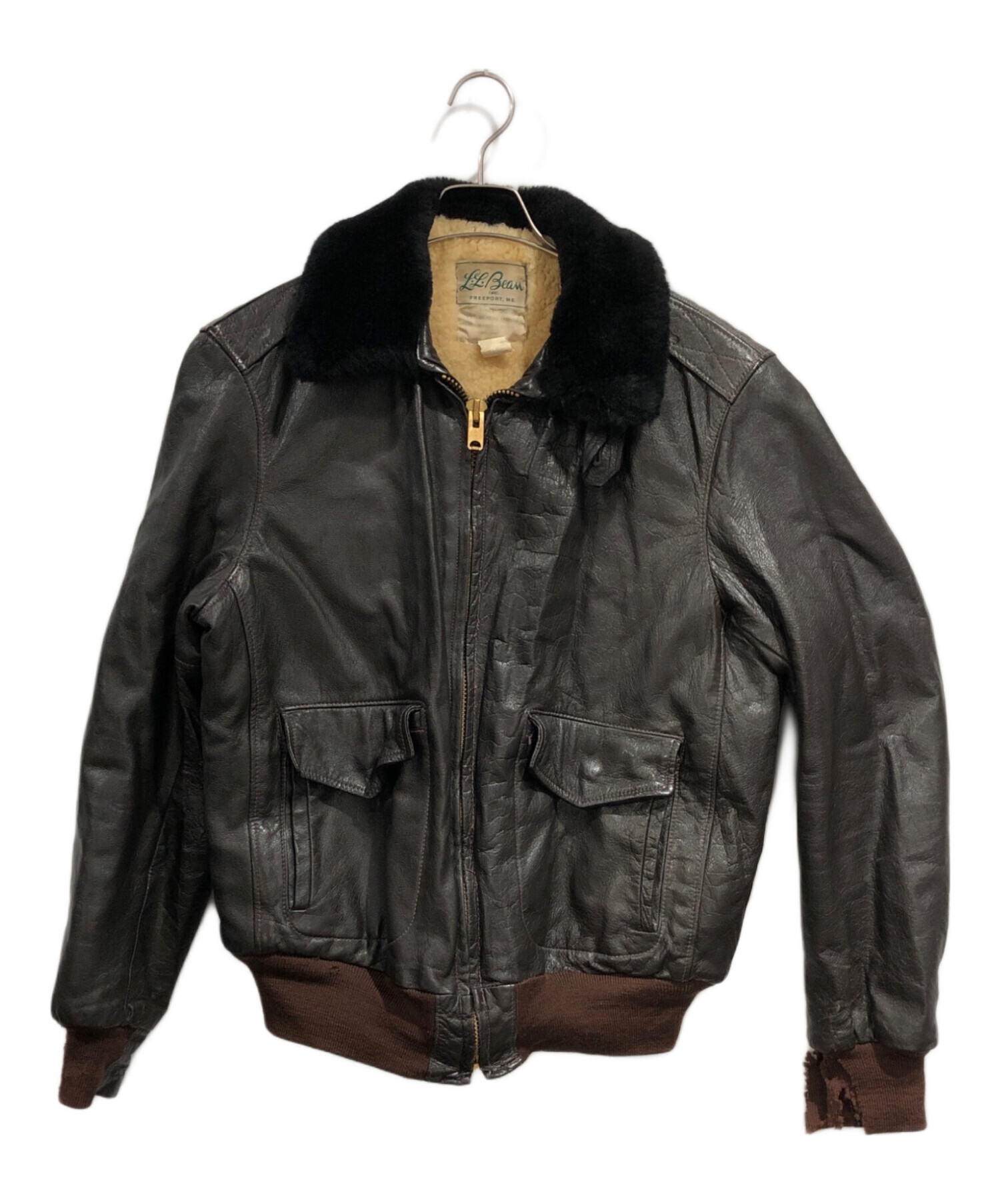 エルエルビーン　７０年代　USA製　レザージャケット　本革　ダークブラウン　美品 中古・古着通販】L.L.Bean (エルエルビーン) G-1ゴートレザー