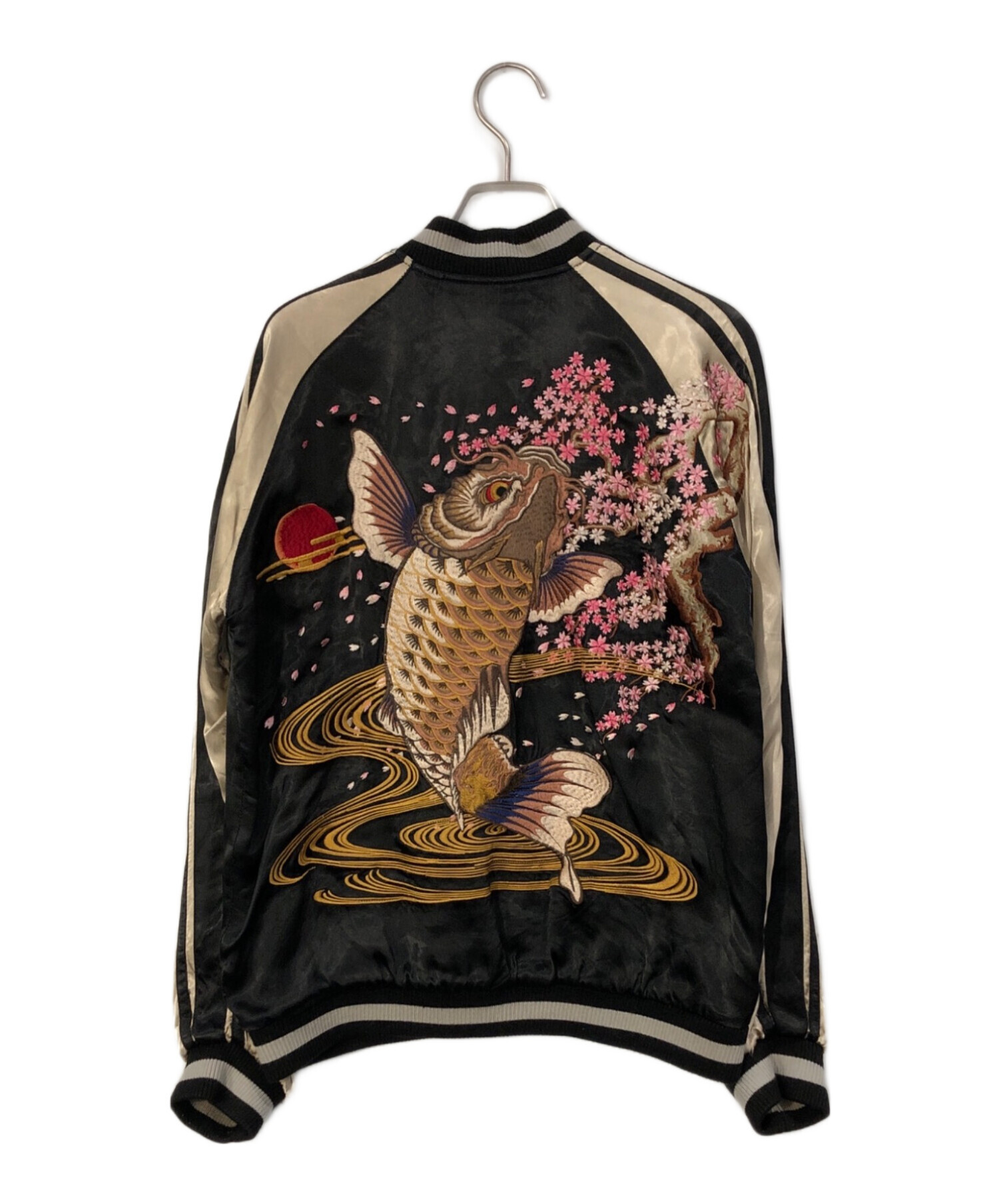 【希少】リバーシブル　Satori サトリ 暴れ龍 豪華刺繍　昇り鯉 スカジャン 中古・古着通販】SATORI (サトリ) 鯉刺繍リバーシブルスカジャン