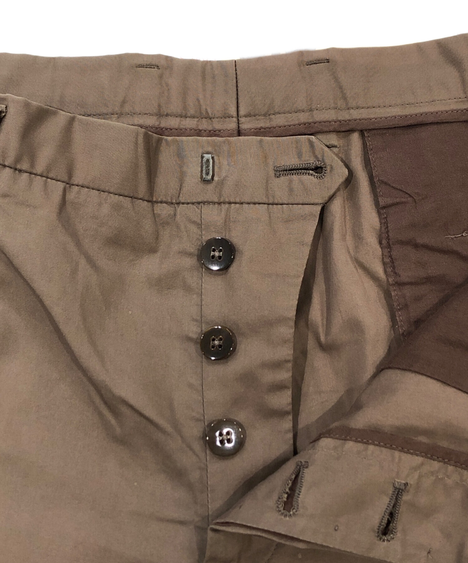中古・古着通販】JIL SANDER (ジルサンダー) コットンパンツ ブラウン