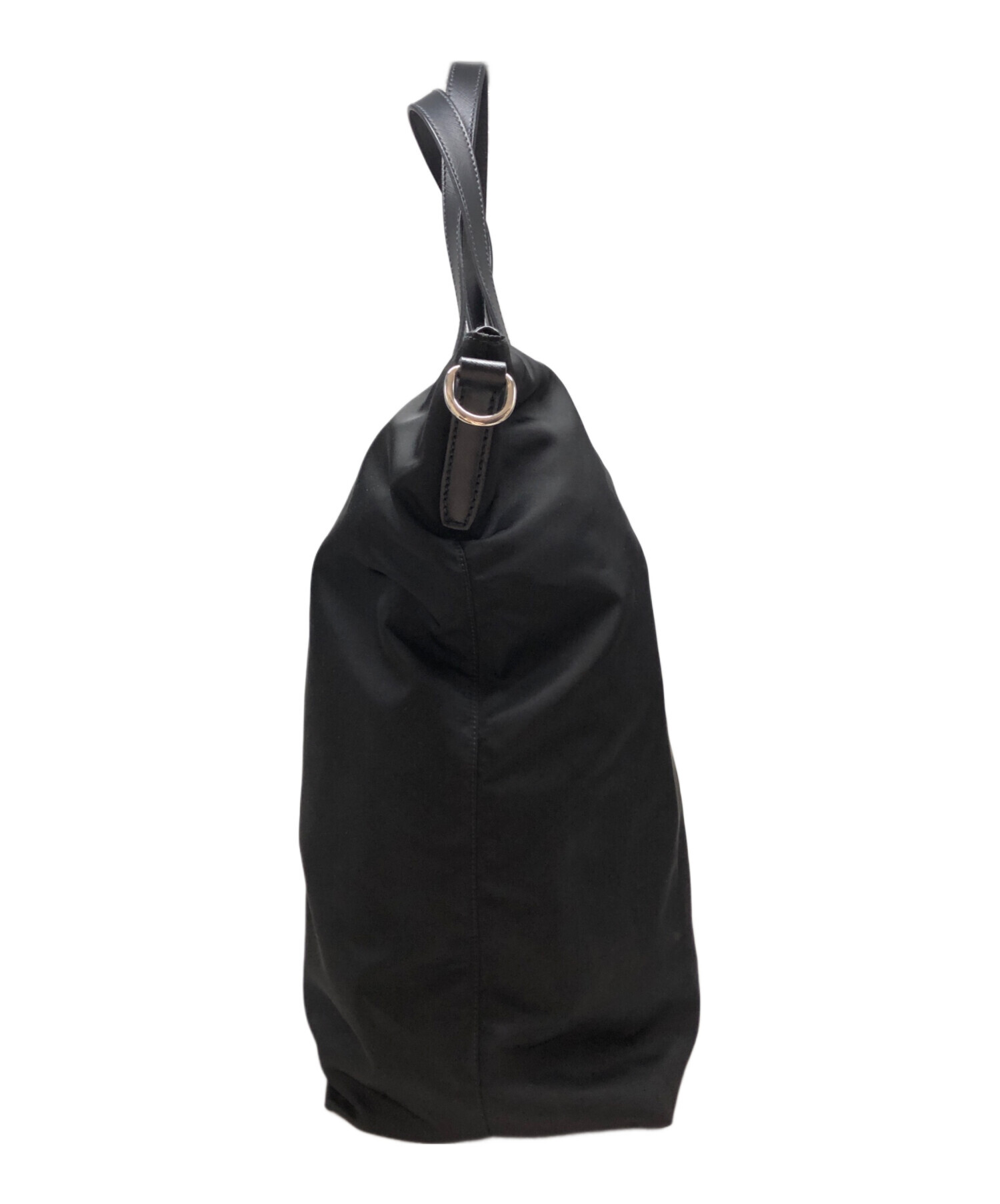 PRADA プラダ ナイロン トートバッグ ブラック 黒 白タグ15 中古・古着通販】PRADA (プラダ) ナイロントートバッグ ブラック