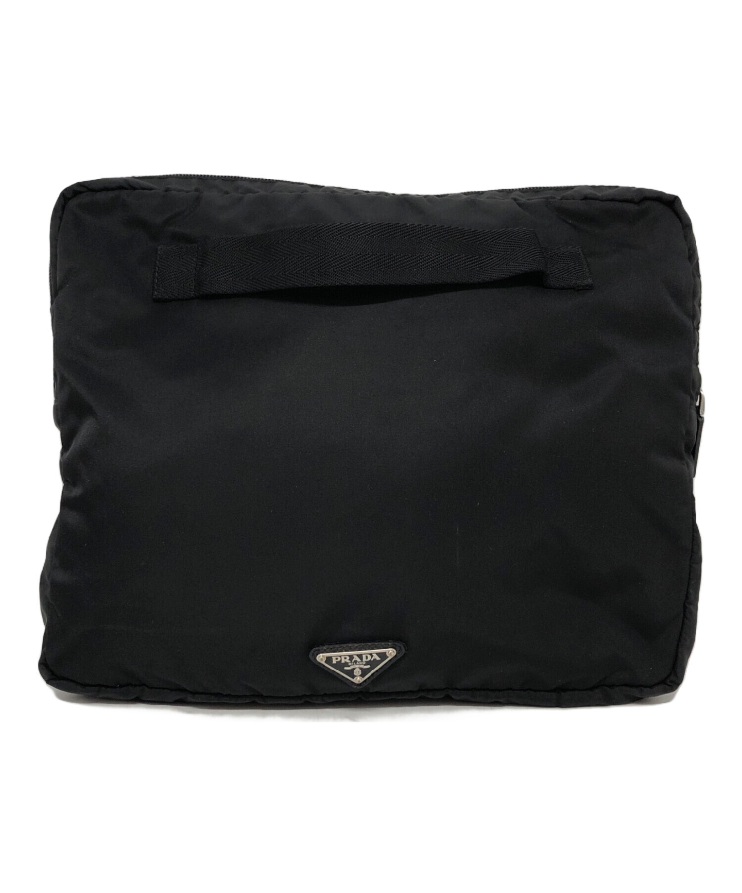 中古・古着通販】PRADA (プラダ) ナイロントラベルポーチ ブラック