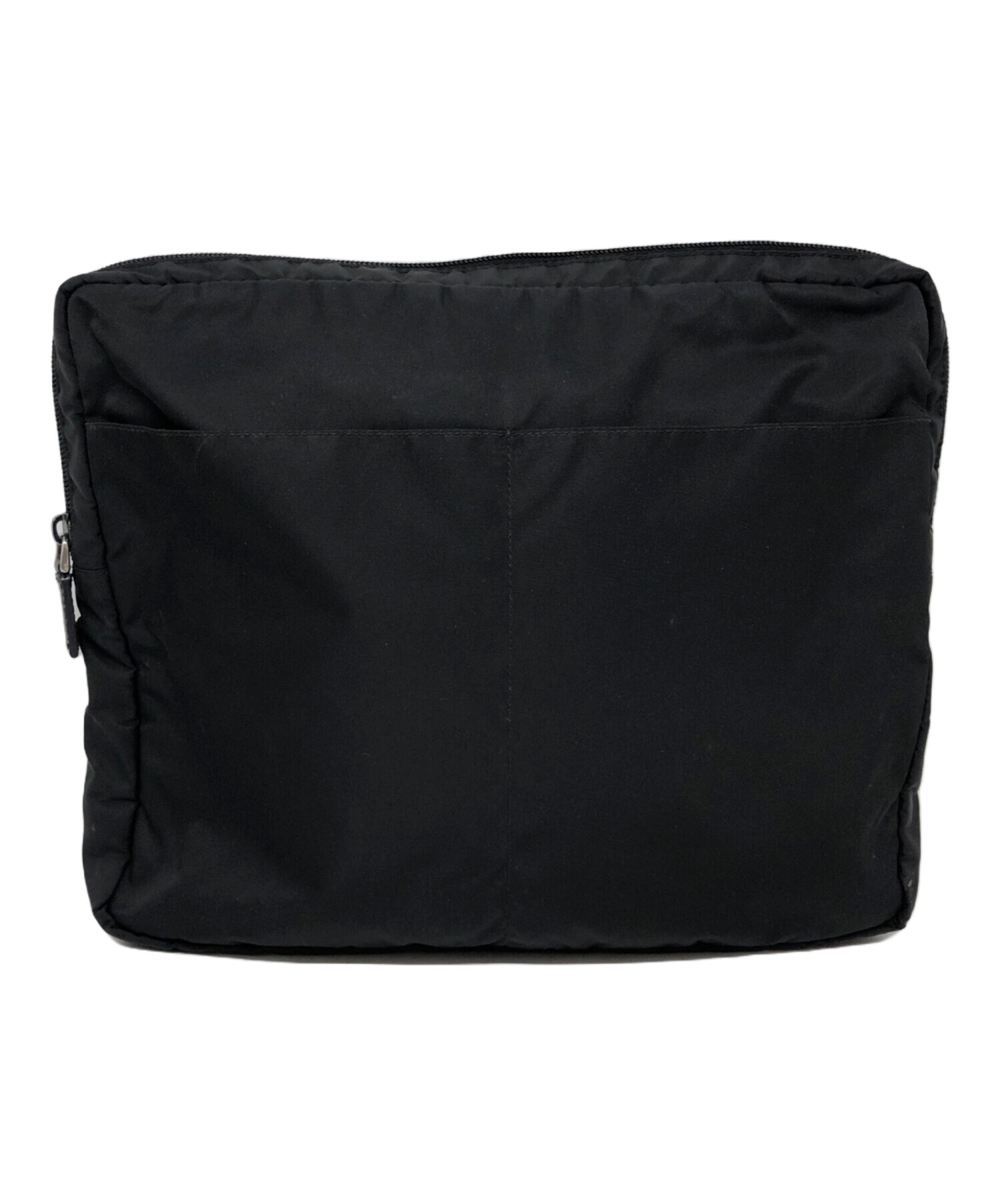 美品 プラダ トラベルポーチ 衣装ポーチ 49×33×8cm ブラック ナイロン 中古・古着通販】PRADA (プラダ) ナイロントラベルポーチ ブラック
