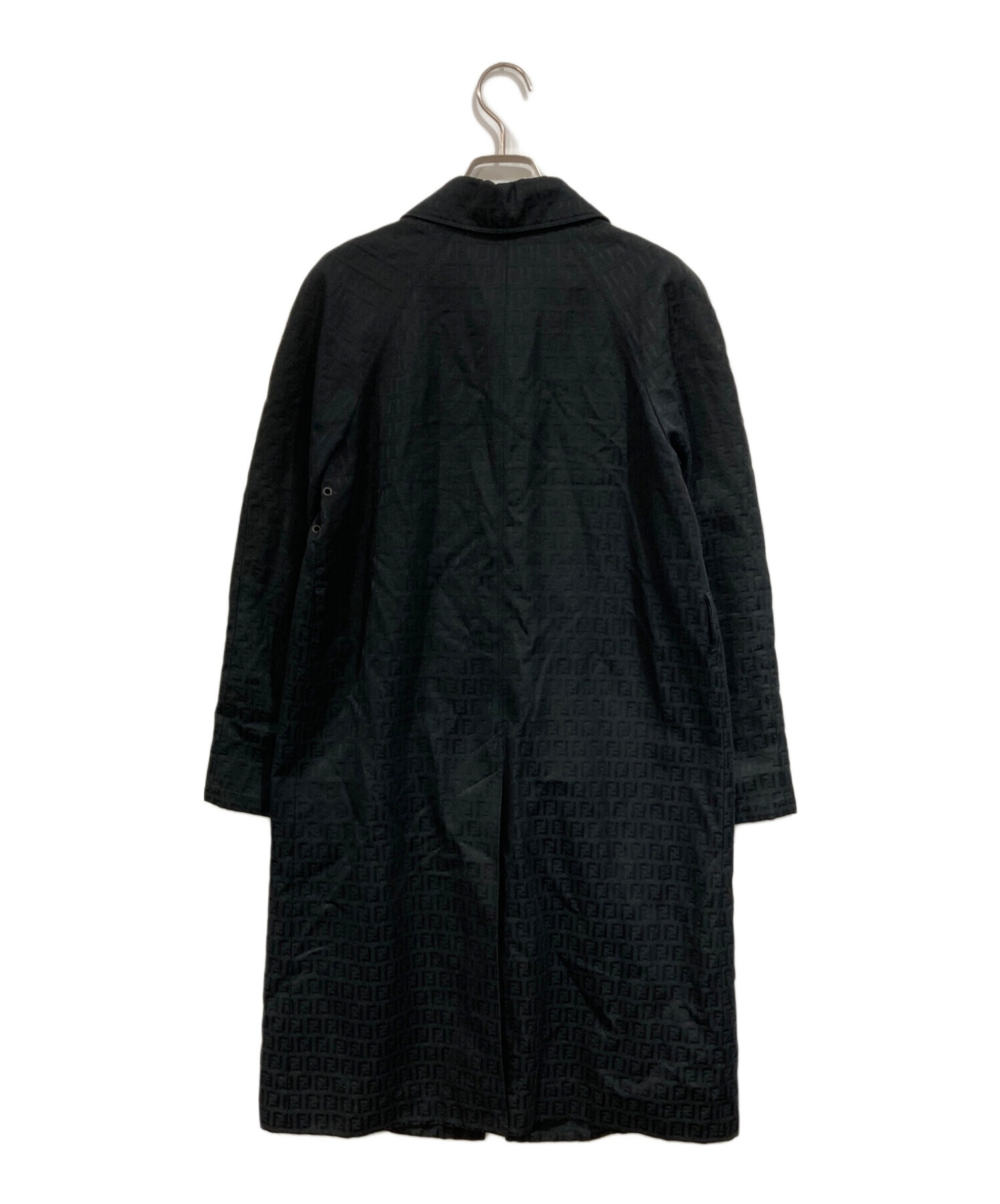 中古・古着通販】FENDI (フェンディ) ズッカ柄ロングコート ブラック