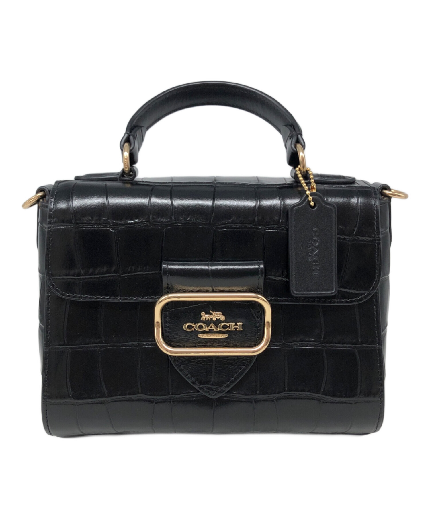 中古・古着通販】COACH (コーチ) MORGAN TOP HANDLE ブラック