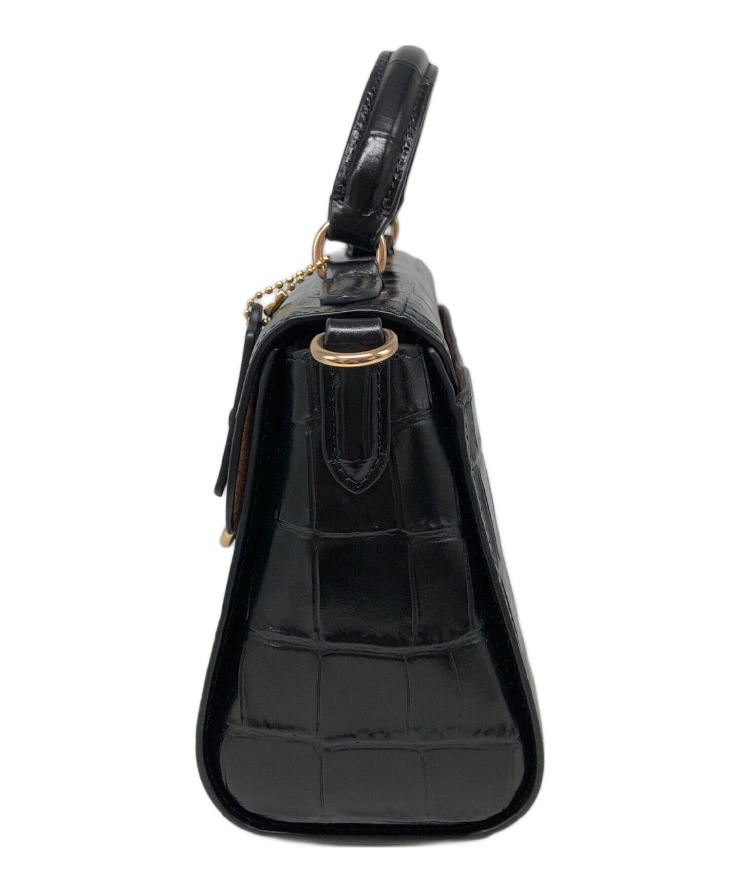 中古・古着通販】COACH (コーチ) MORGAN TOP HANDLE ブラック