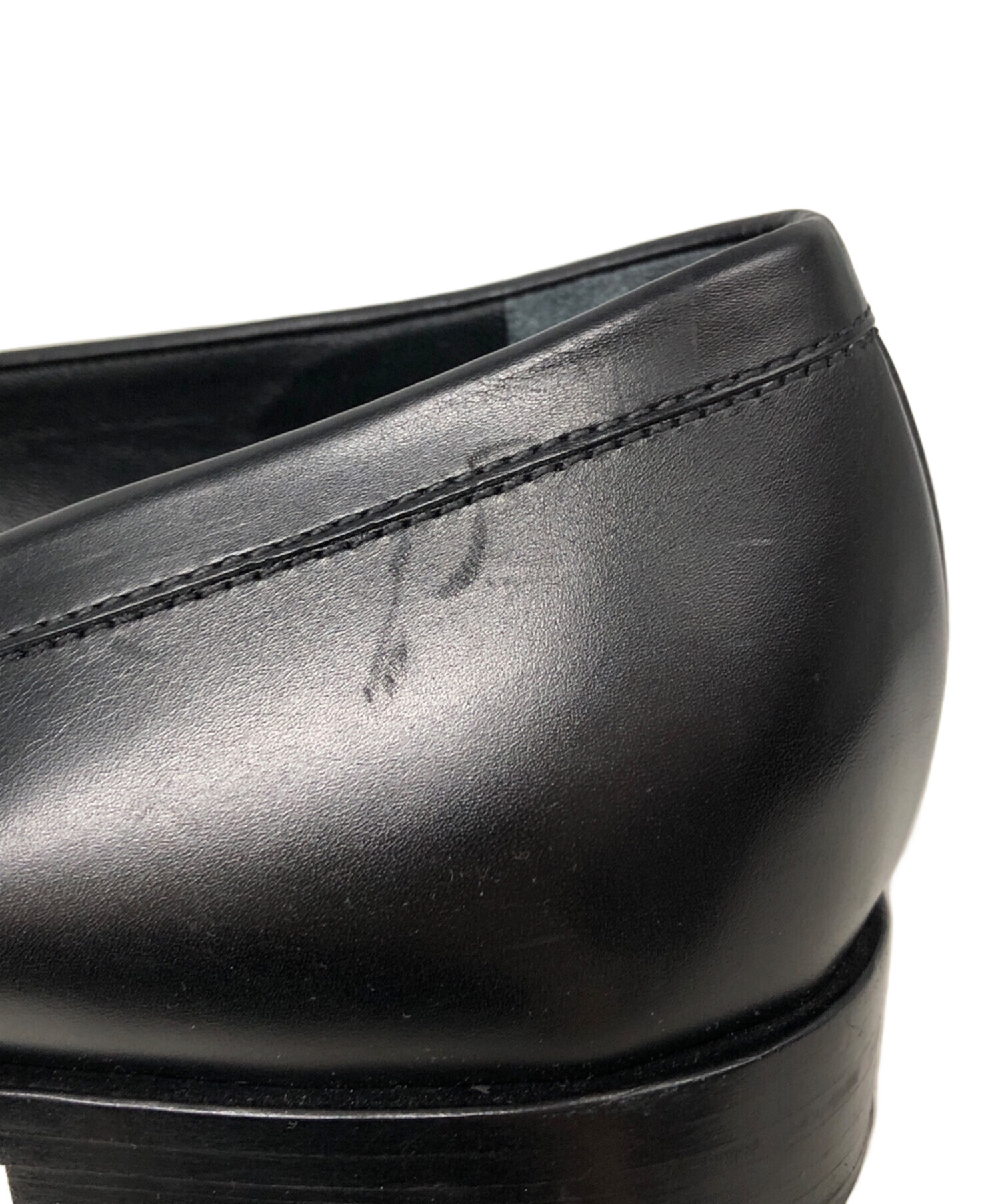 中古・古着通販】PRADA (プラダ) レザーローファー ブラック サイズ