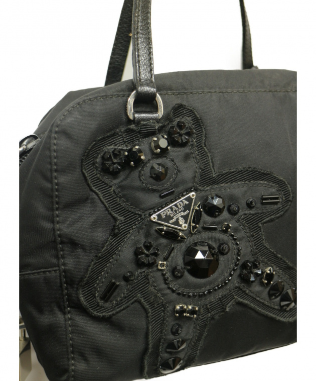 中古・古着通販】PRADA (プラダ) イブニングベアーハンドバッグ 中古・古着通販】PRADA (プラダ) イブニングベアーハンドバッグ