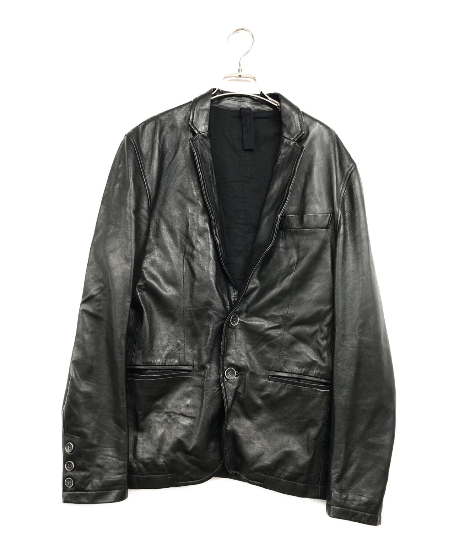 中古・古着通販】MUSHER (マーシャー) レザーテーラードジャケット