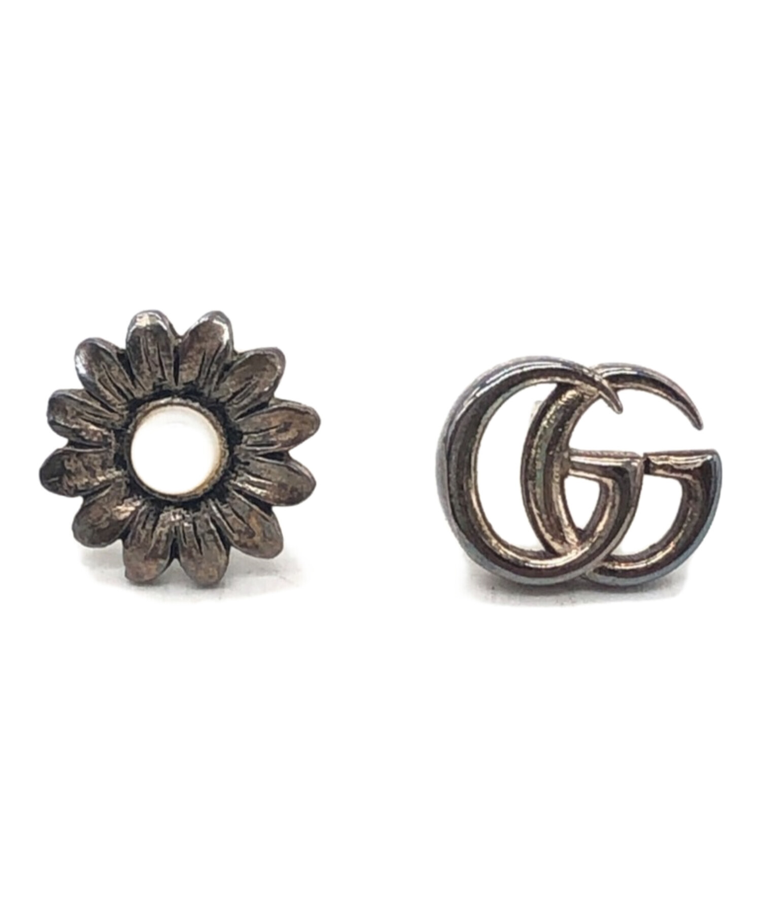 GUCCI フラワーピアス グッチ GUCCI ダブルG フラワー スタッド ピアス