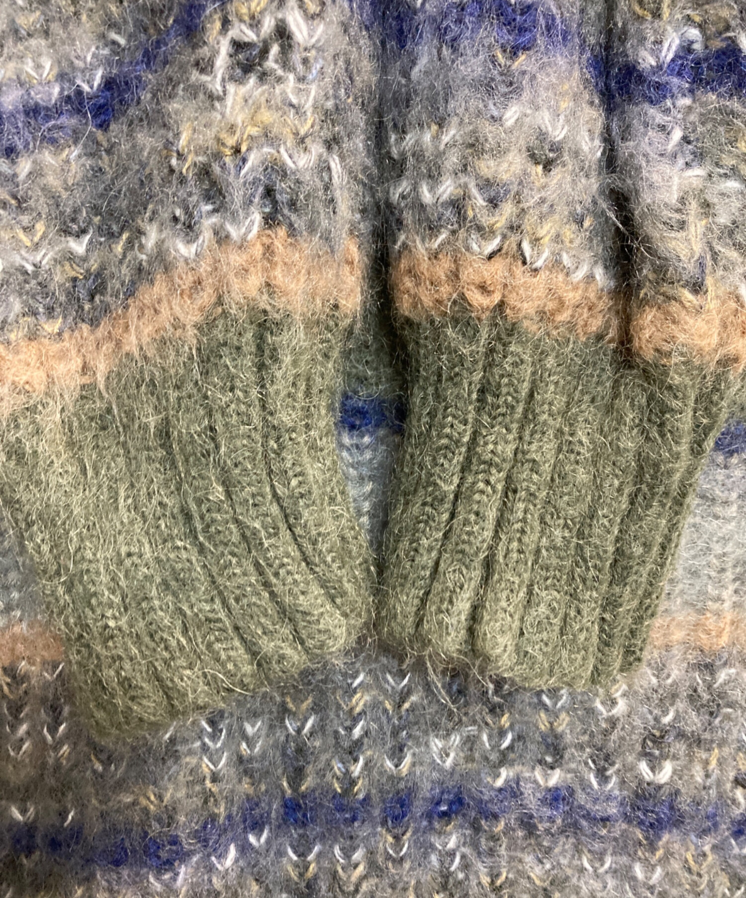 中古・古着通販】PERVERZE (パーバーズ) Stripe Mohair Wide Cardigan