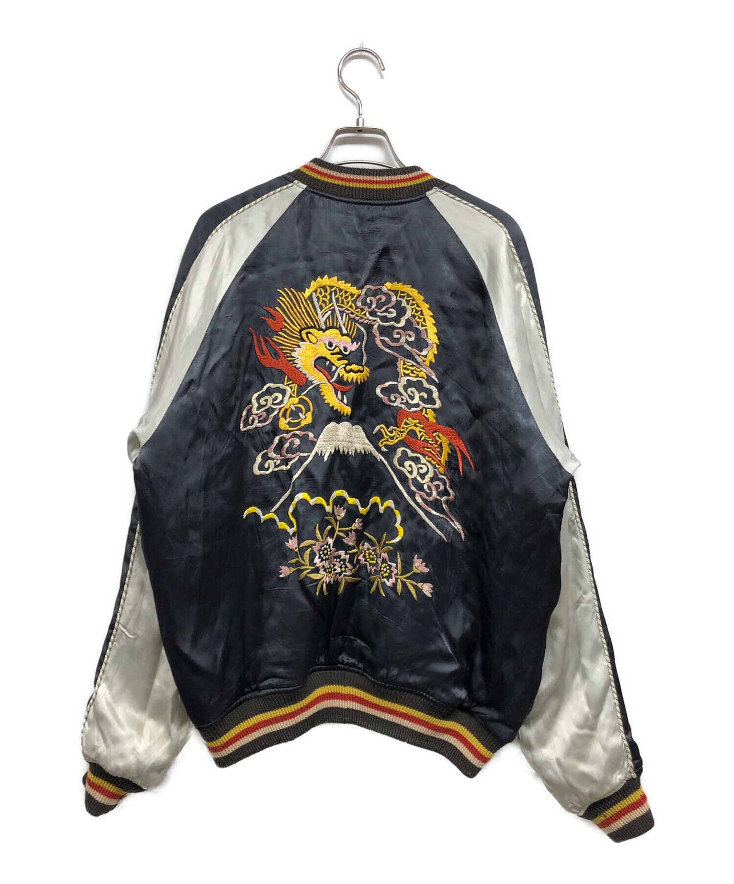 中古・古着通販】WAREHOUSE (ウエアハウス) 刺繍スカジャン ブラック