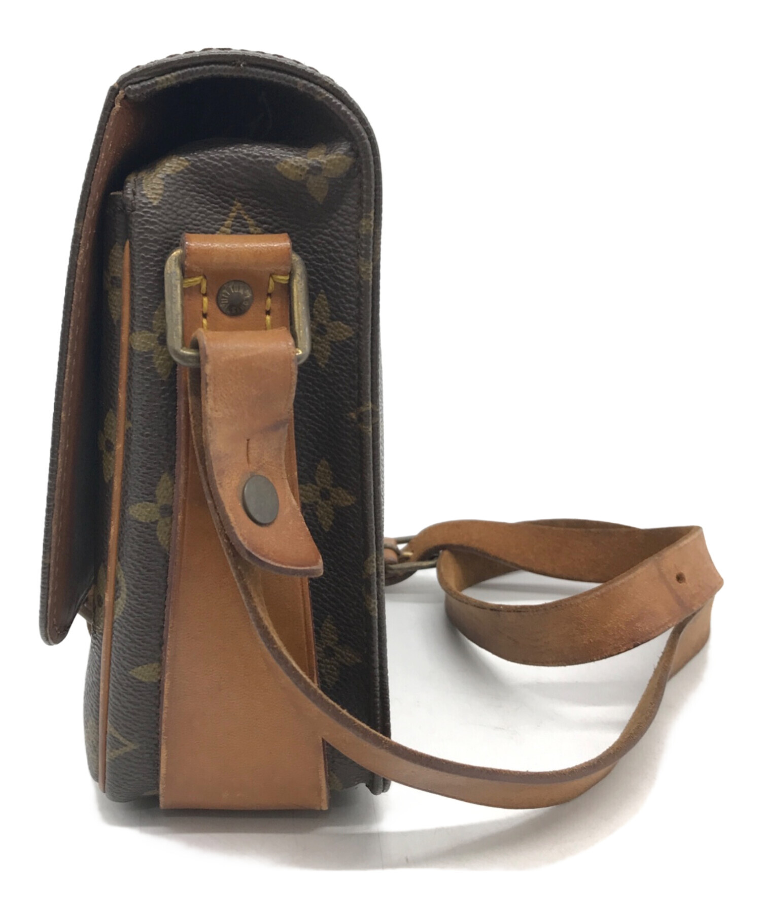 Louis Vuitton ショルダーバッグ 中型 ブラウン 中古・古着通販】LOUIS VUITTON (ルイ ヴィトン) ショルダーバッグ