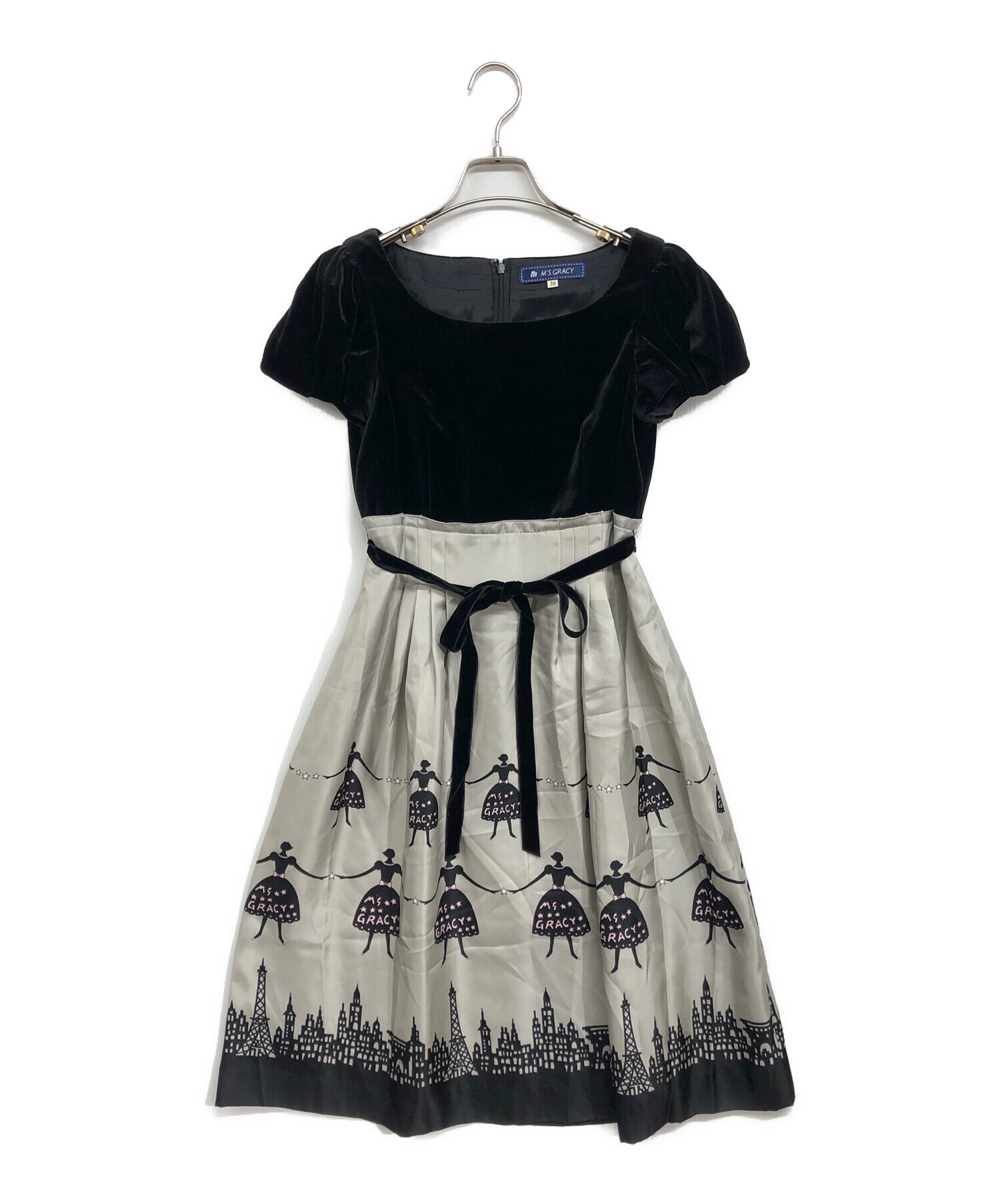 未使用タグ＊ M'S GRACY　ドッキングワンピース 38 中古・古着通販】M'S GRACY (エムズグレイシー) ドッキングワンピース
