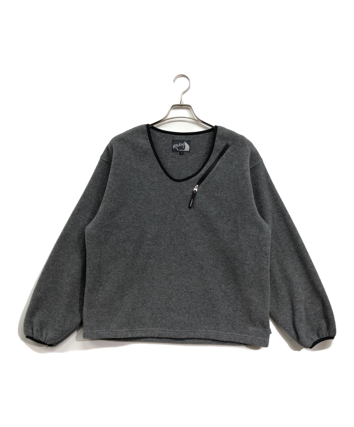  rokh スウェット L 中古・古着通販】ROKH (ロク) デザインスウェット グレー サイズ