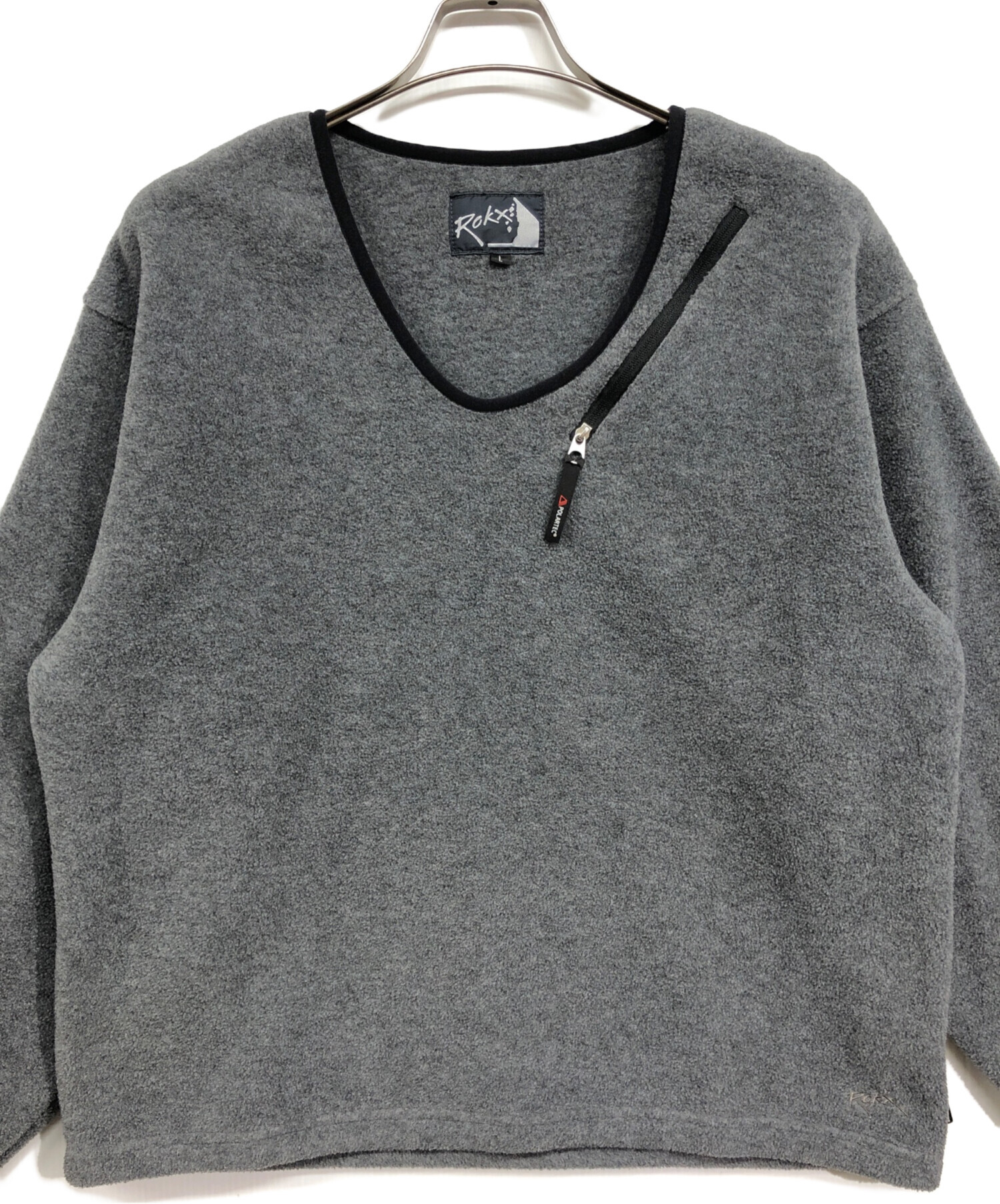  rokh スウェット L 中古・古着通販】ROKH (ロク) デザインスウェット グレー サイズ