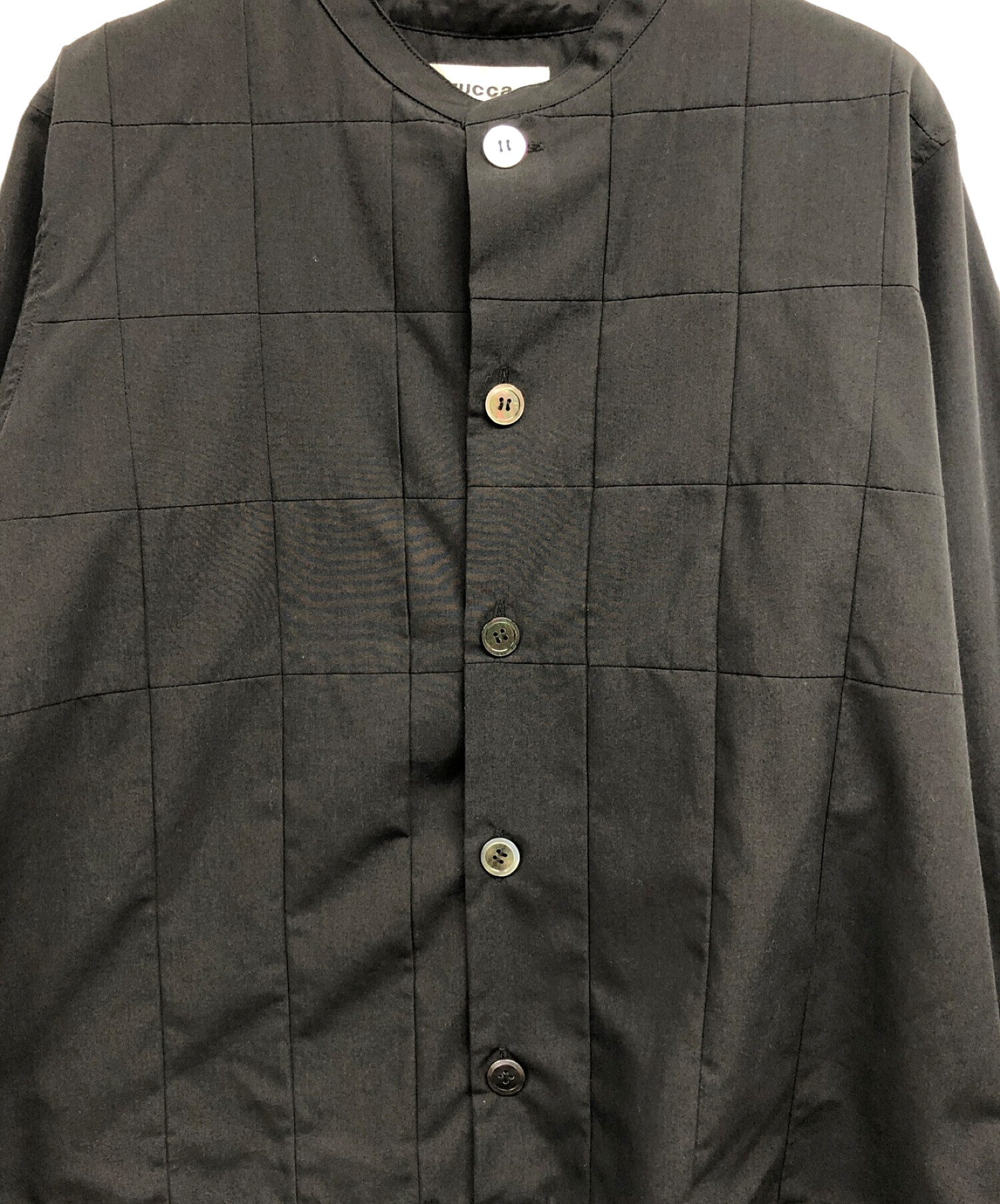 中古・古着通販】ZUCCA (ズッカ) PCブロードシャツ ブラック サイズ:M 