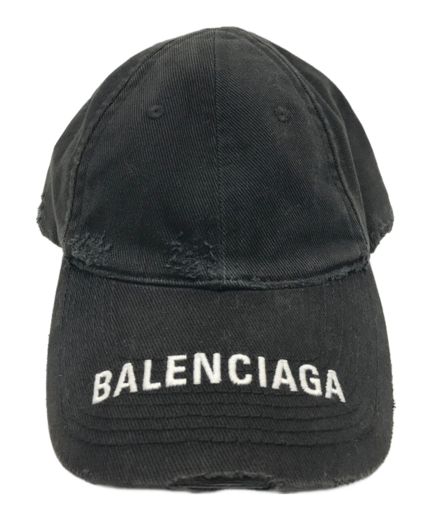 中古・古着通販】BALENCIAGA (バレンシアガ) LOGO VISOR CAP ブラック
