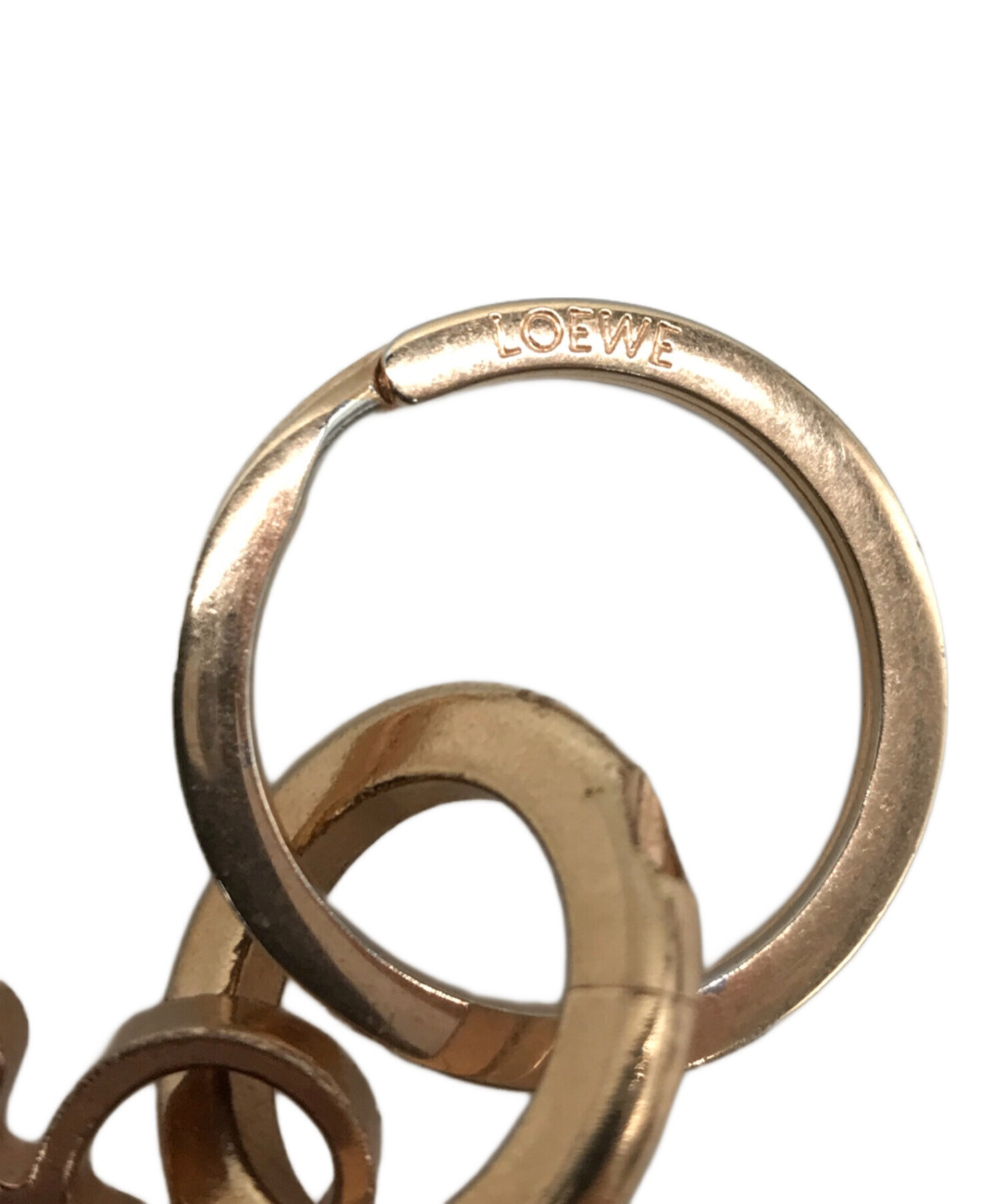 中古・古着通販】LOEWE (ロエベ) ロゴキーホルダー ピンクゴールド