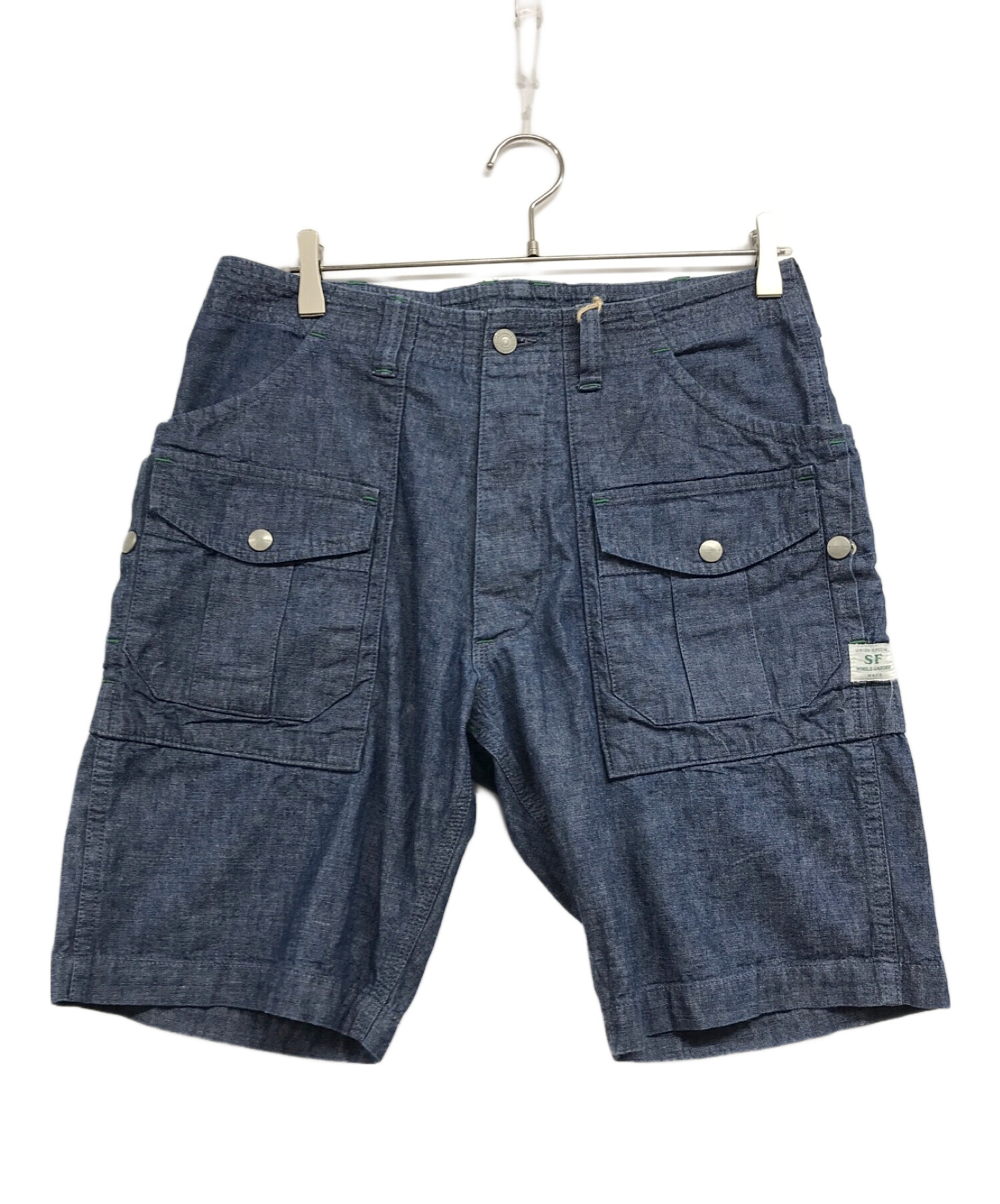 [新品] SASSAFRAS／ササフラス Botanical Scout Pants 1/2（ボタニカルスカウトパンツ1/2）Lサイズ ネイビー ポプリン SASSAFRAS ササフラス BOTANICAL SCOUT PANTS