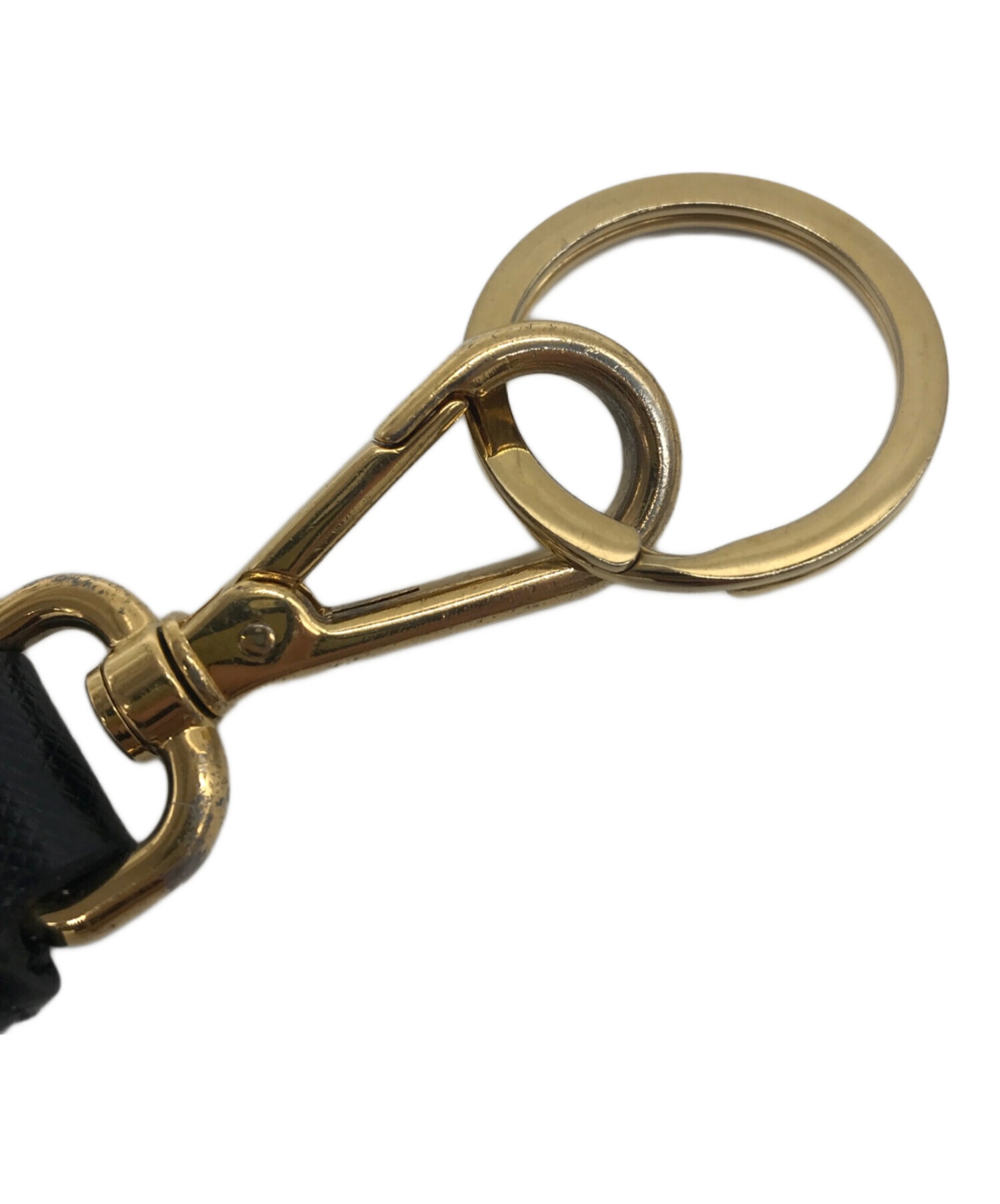 PRADA キーチェーン 真鍮製 PRADA ゴールド キーホルダー 73759