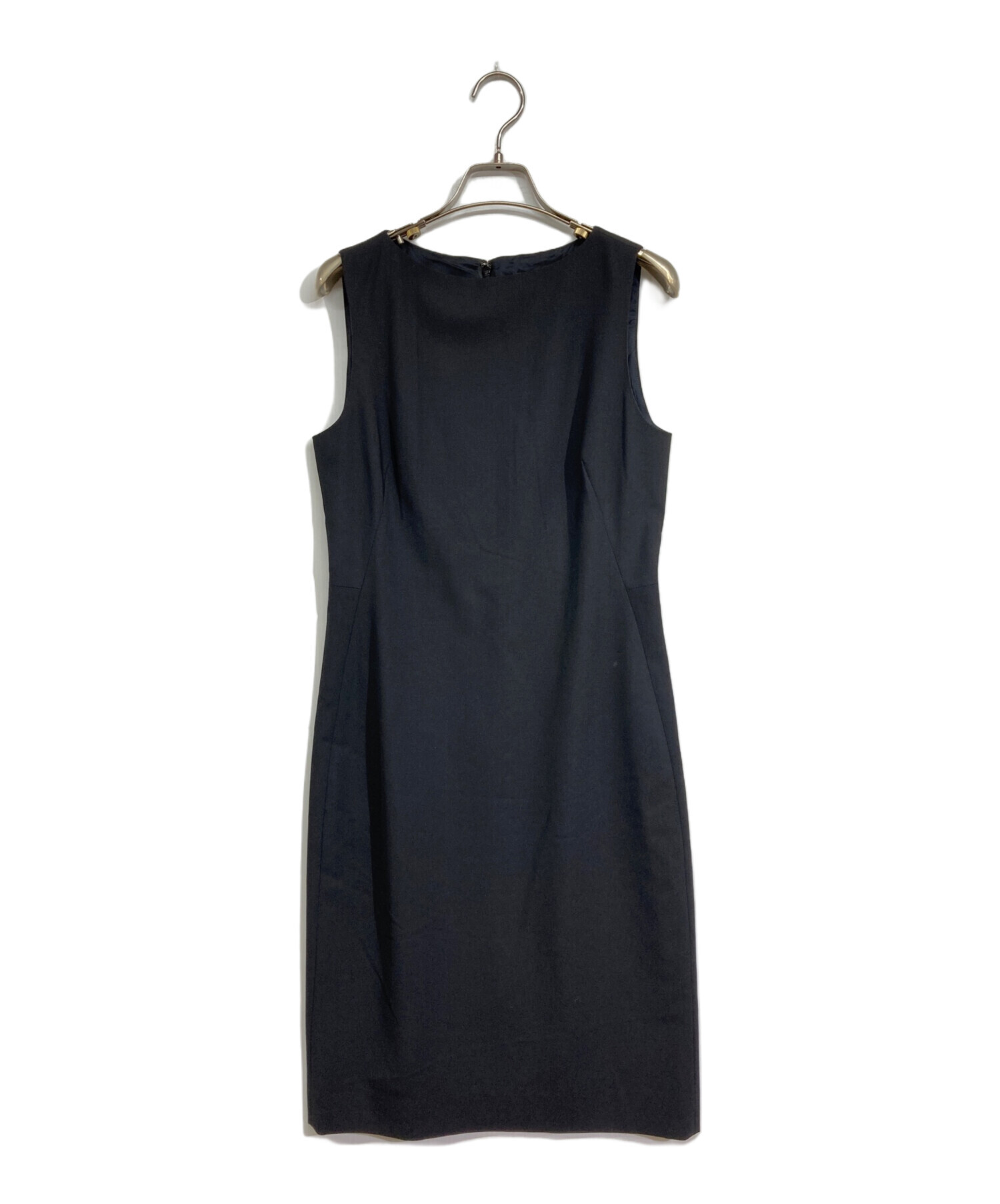 中古・古着通販】theory (セオリー) ノースリーブワンピース ブラック