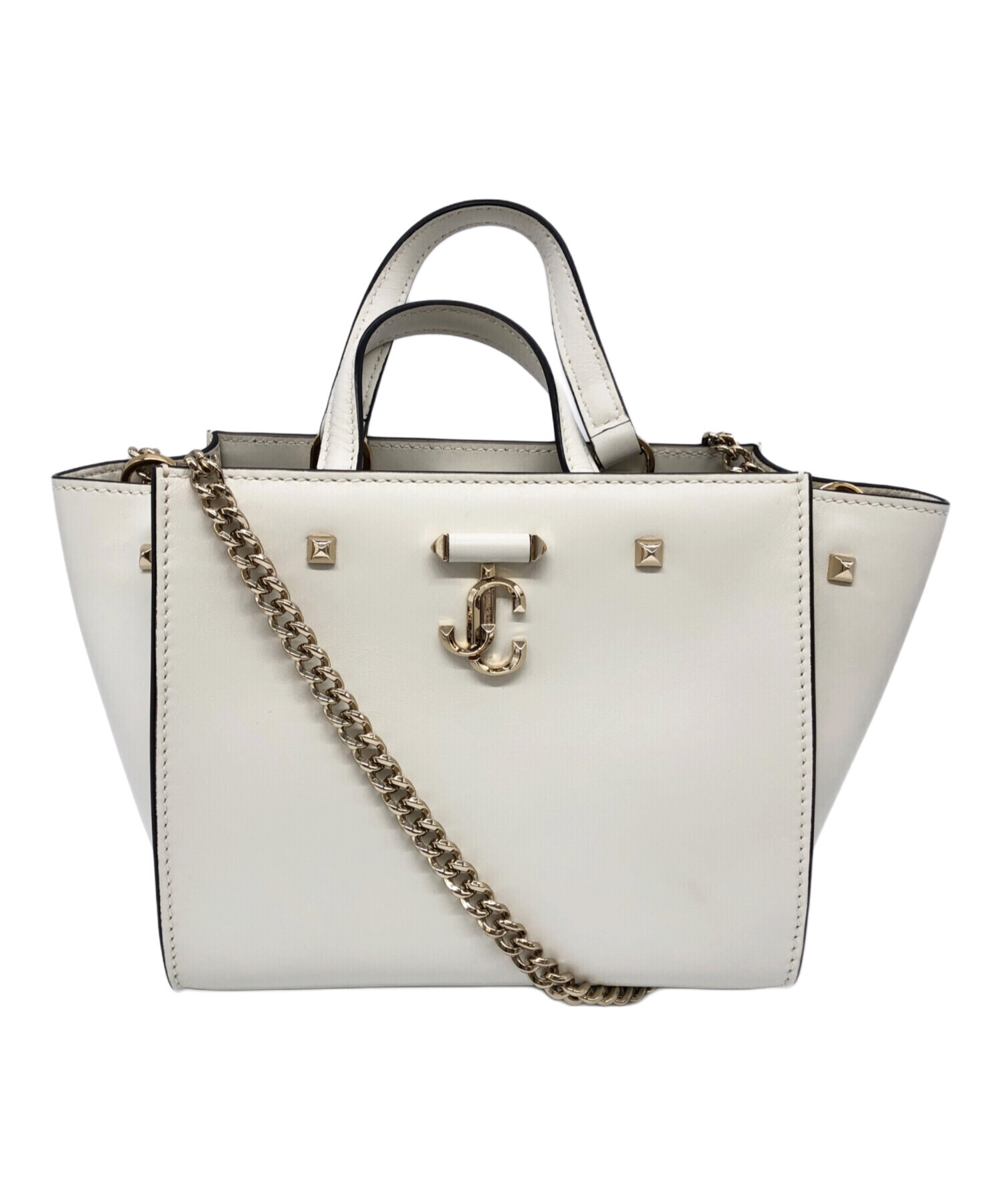 中古・古着通販】JIMMY CHOO (ジミーチュウ) ホワイトレザーバレンヌ 