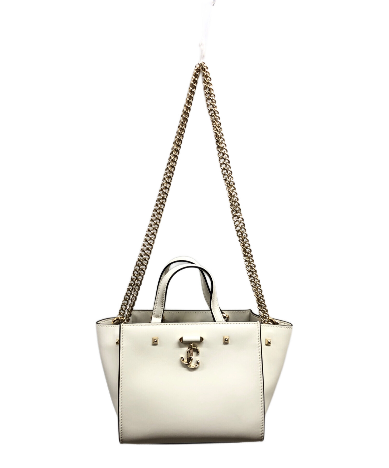 中古・古着通販】JIMMY CHOO (ジミーチュウ) ホワイトレザーバレンヌ