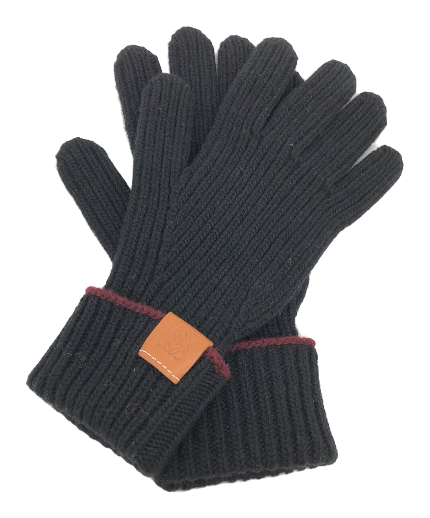 中古・古着通販】LOEWE (ロエベ) アナグラムロゴ グローブ ブラック