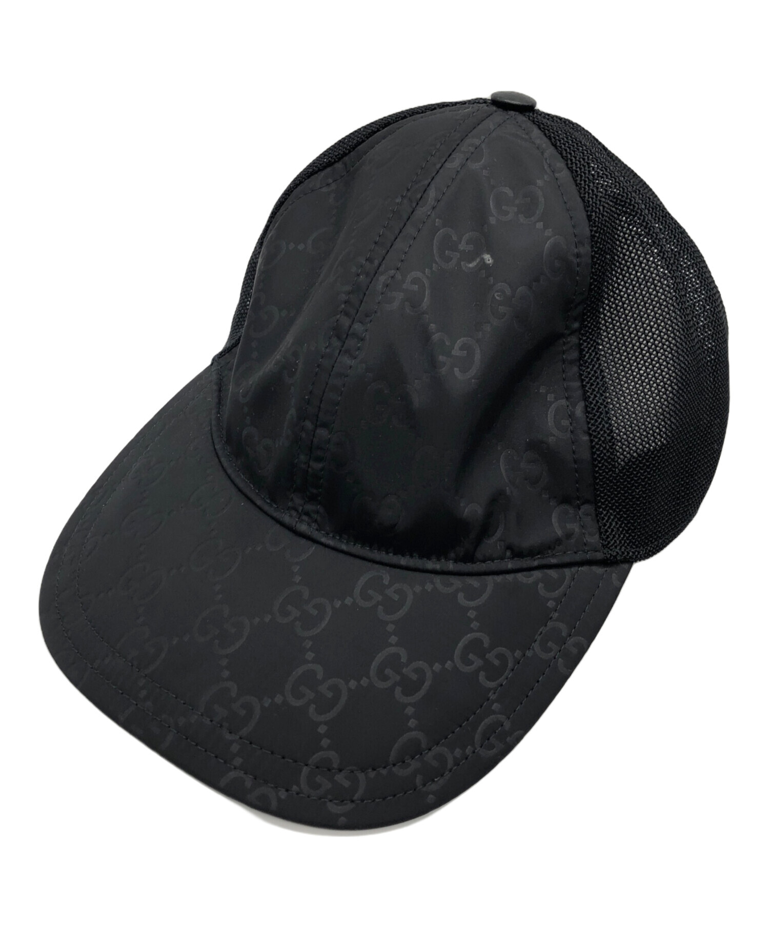 GUCCI グッチ GG柄 メッシュキャップ Sサイズ 中古・古着通販】GUCCI (グッチ) GGロゴメッシュキャップ ブラック
