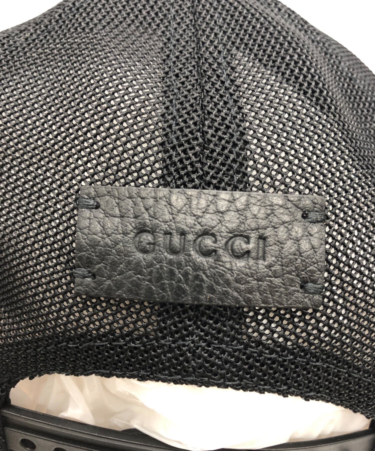 中古・古着通販】GUCCI (グッチ) GGロゴメッシュキャップ ブラック