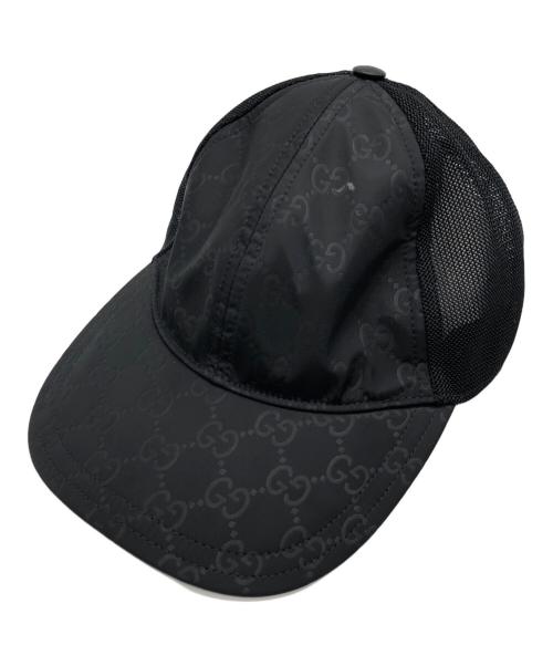 中古・古着通販】GUCCI (グッチ) GGロゴメッシュキャップ ブラック