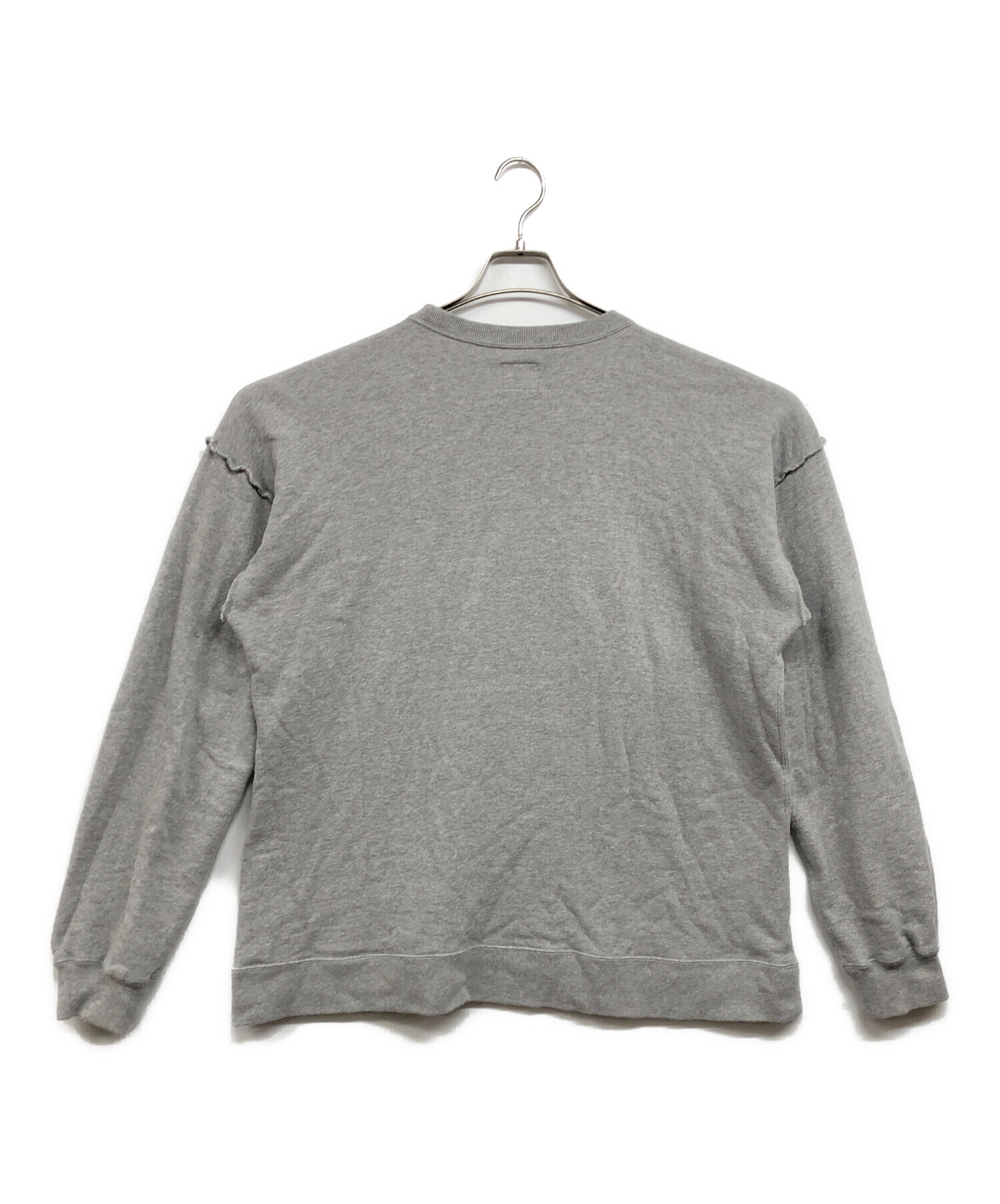 Needles グレー 長袖 トレーナー Mサイズ 中古・古着通販】Needles (ニードルズ) クルーネックスウェット