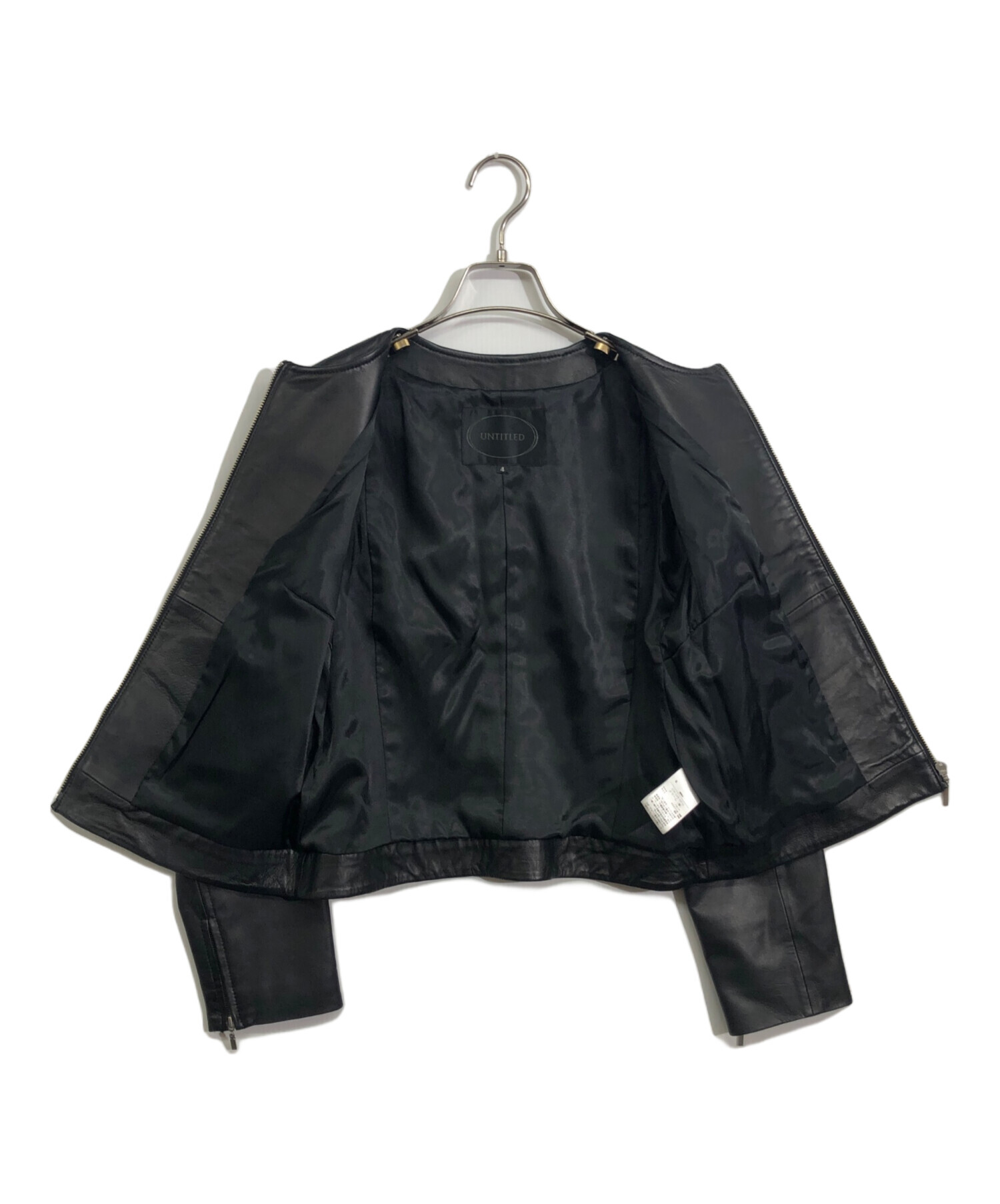 中古・古着通販】UNTITLED (アンタイトル) レザージャケット ブラック